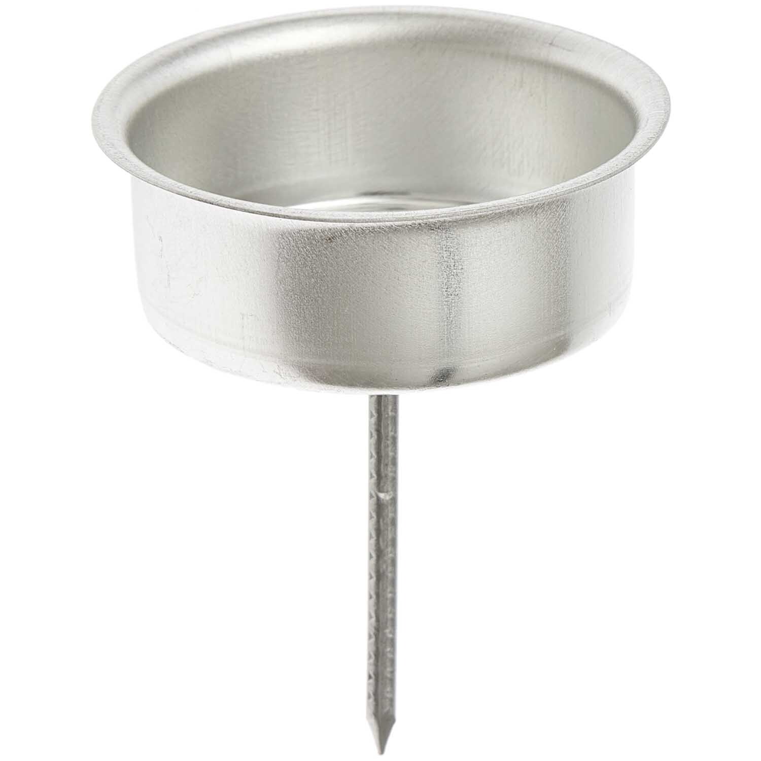 Kerzenhalter silber 4cm 4 Stück von Fridolfinger Metallwaren 