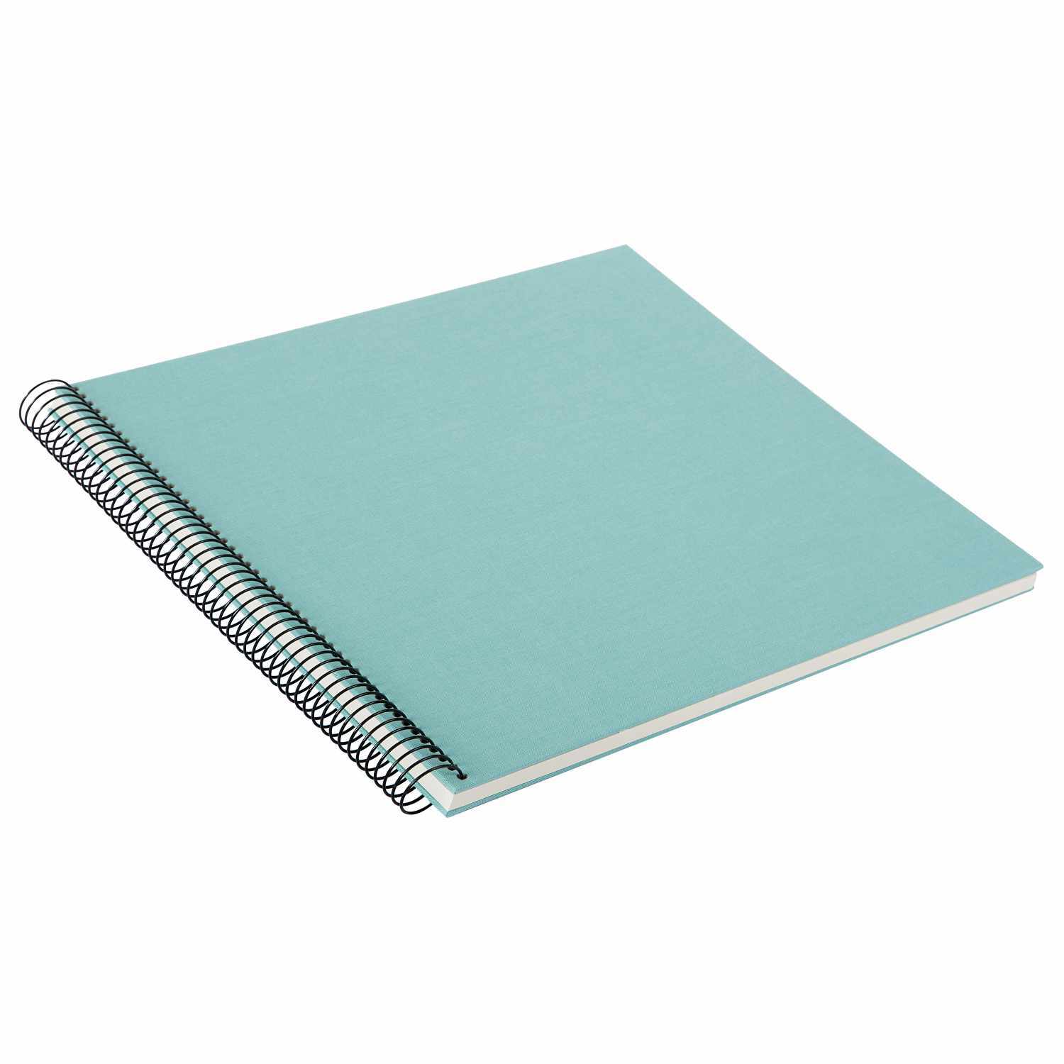 Spiralalbum 30x35cm Leinen 40 weiße Seiten Farbe Aqua von Goldbuch Georg Brückner 