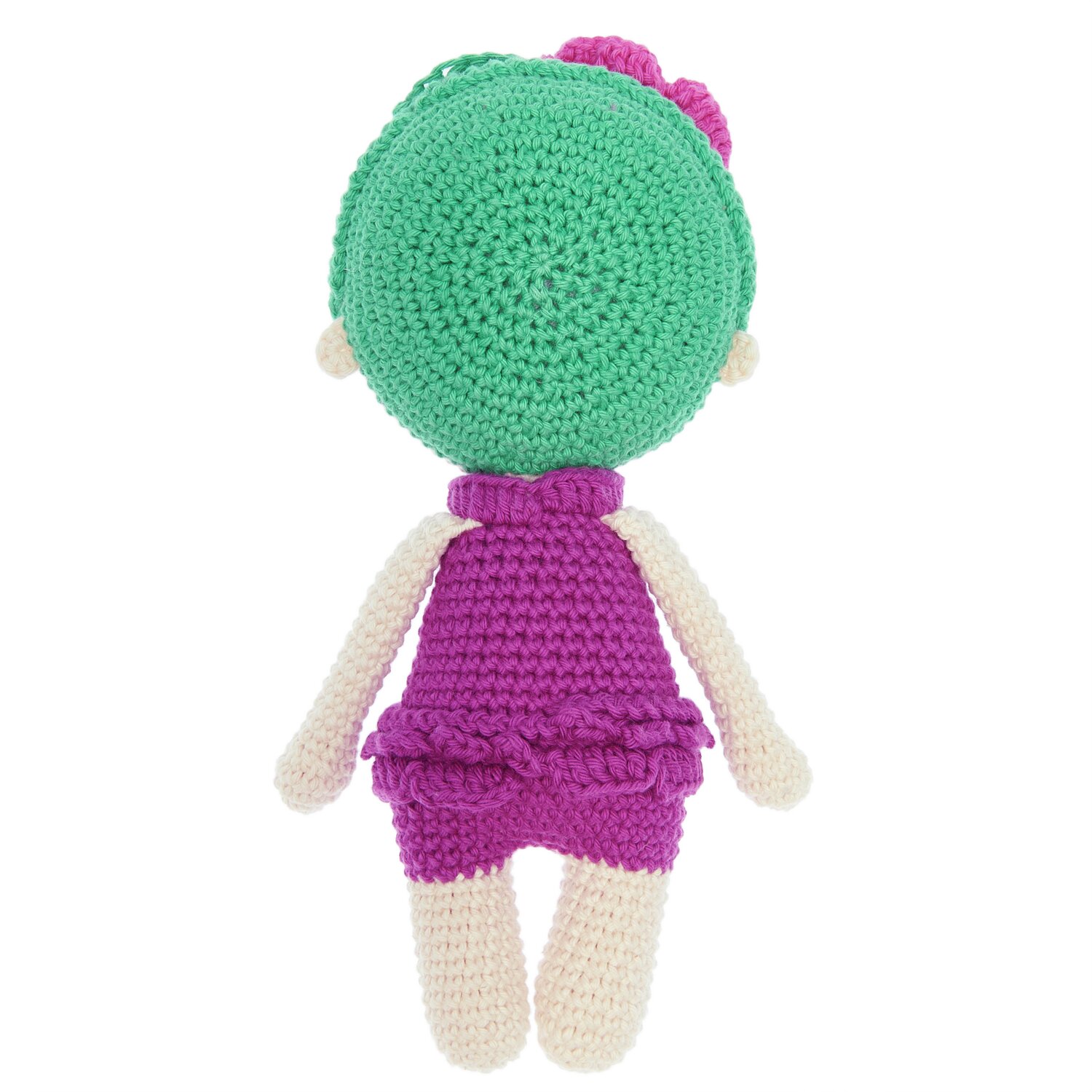 Creative Ricorumi dk: Gehäkelte Puppe in Grasgrün und Pink, 25g, von Rico Design. Ideal für DIY-Projekte.