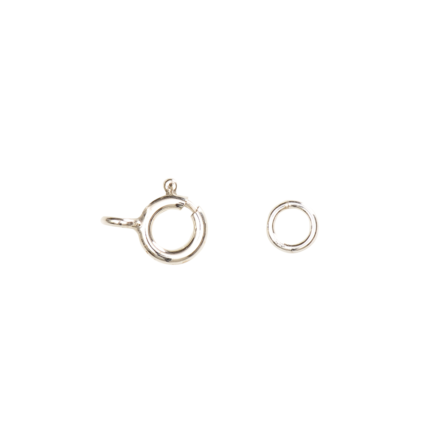 Federring 7mm 925er Silber von Rico Design, bestehend aus zwei silbernen Ringen auf weißem Hintergrund.
