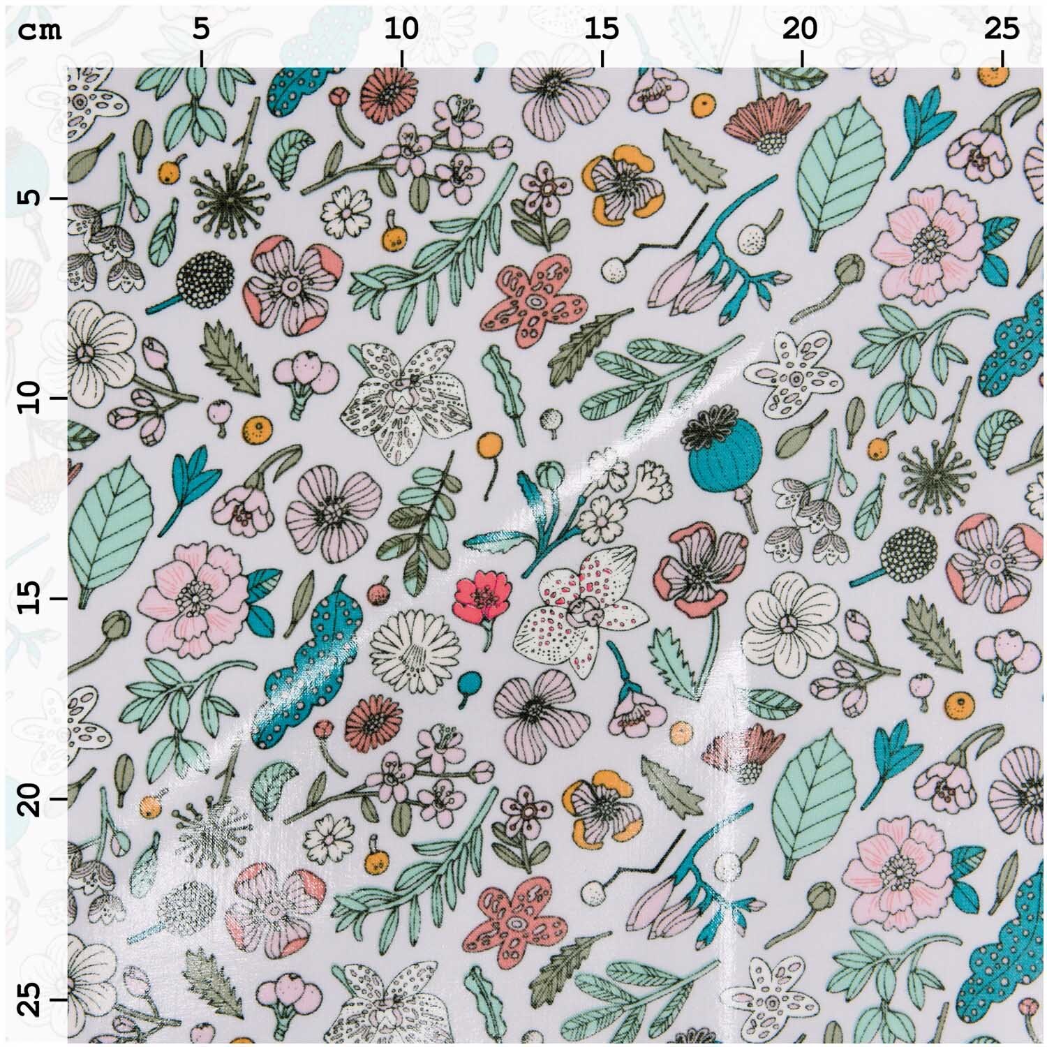 Druckstoff beschichtet Hygge Blumen flieder-neon 140cm von Rico Design