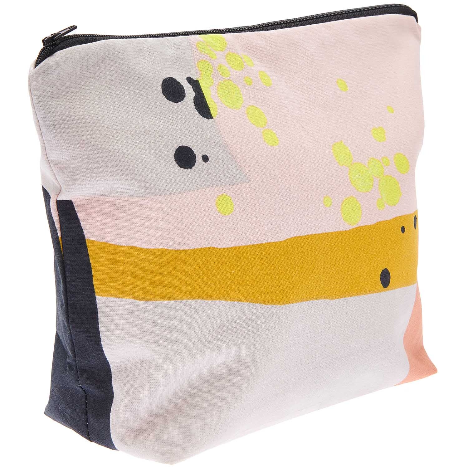 Kosmetiktasche Okina Hana grafischer Print 28x21x9cm von Rico Design