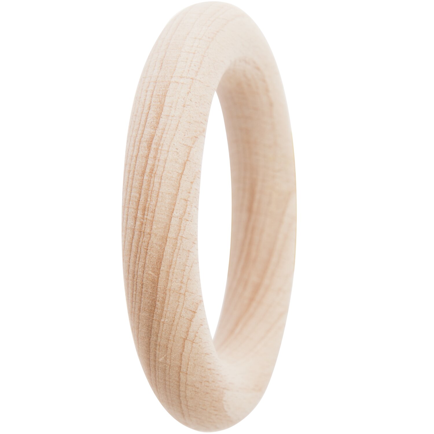 Holzring für Rassel Natur, 7cm. Beiger Holzring von Rico Design, ideal für DIY-Projekte und Babyspielzeug.
