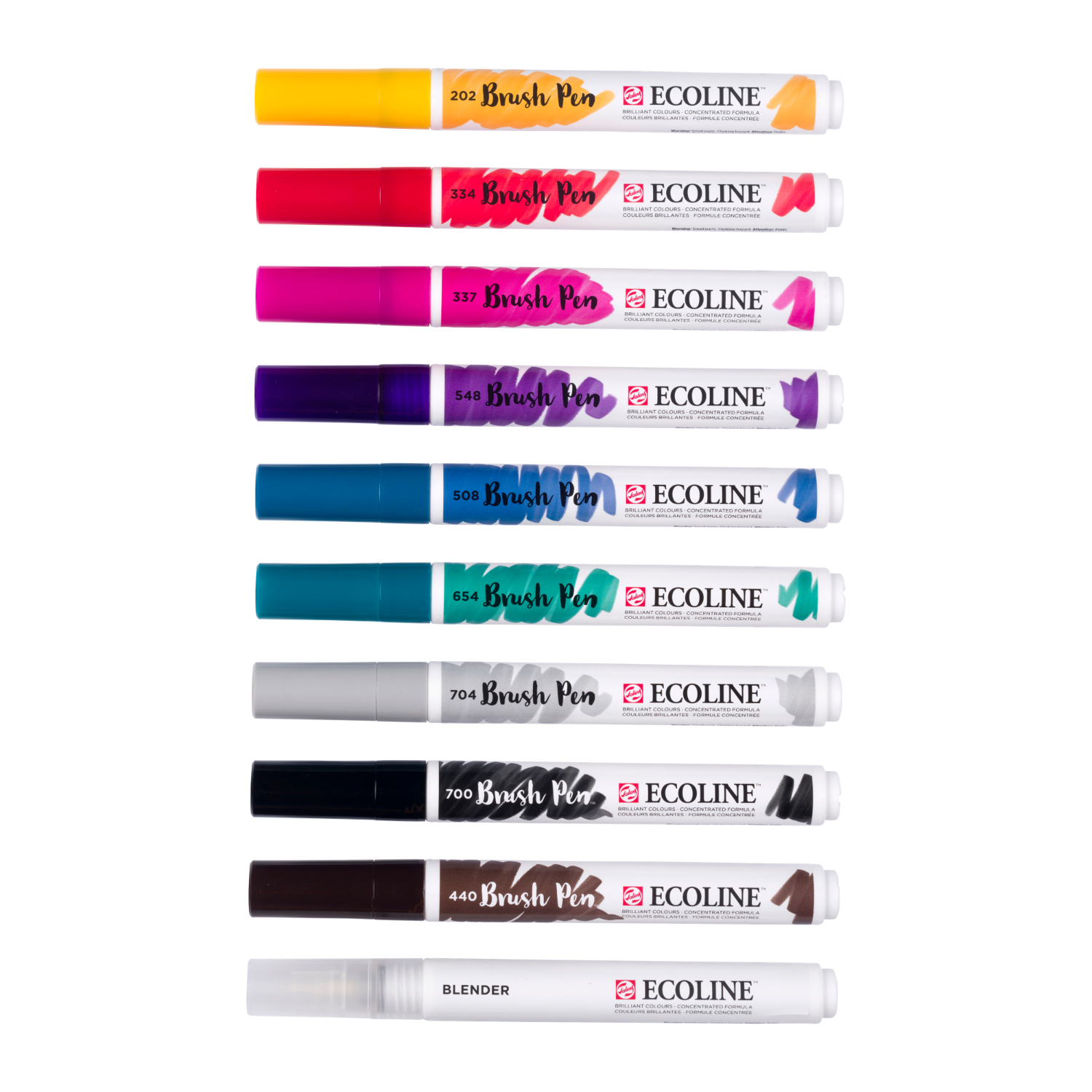 Ecoline Brush Pen Set Galaxie, 10 Stück, bunte Stifte in verschiedenen Farben, ideal für kreative Projekte.