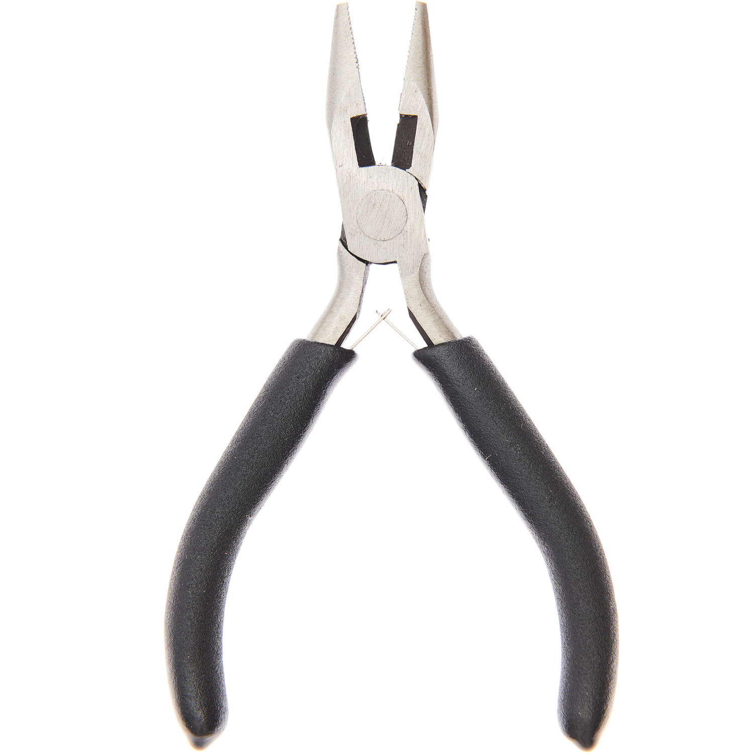 Flachzange mit Rillen von Rico Design, ideal für präzises Greifen, mit schwarzen Griffen.