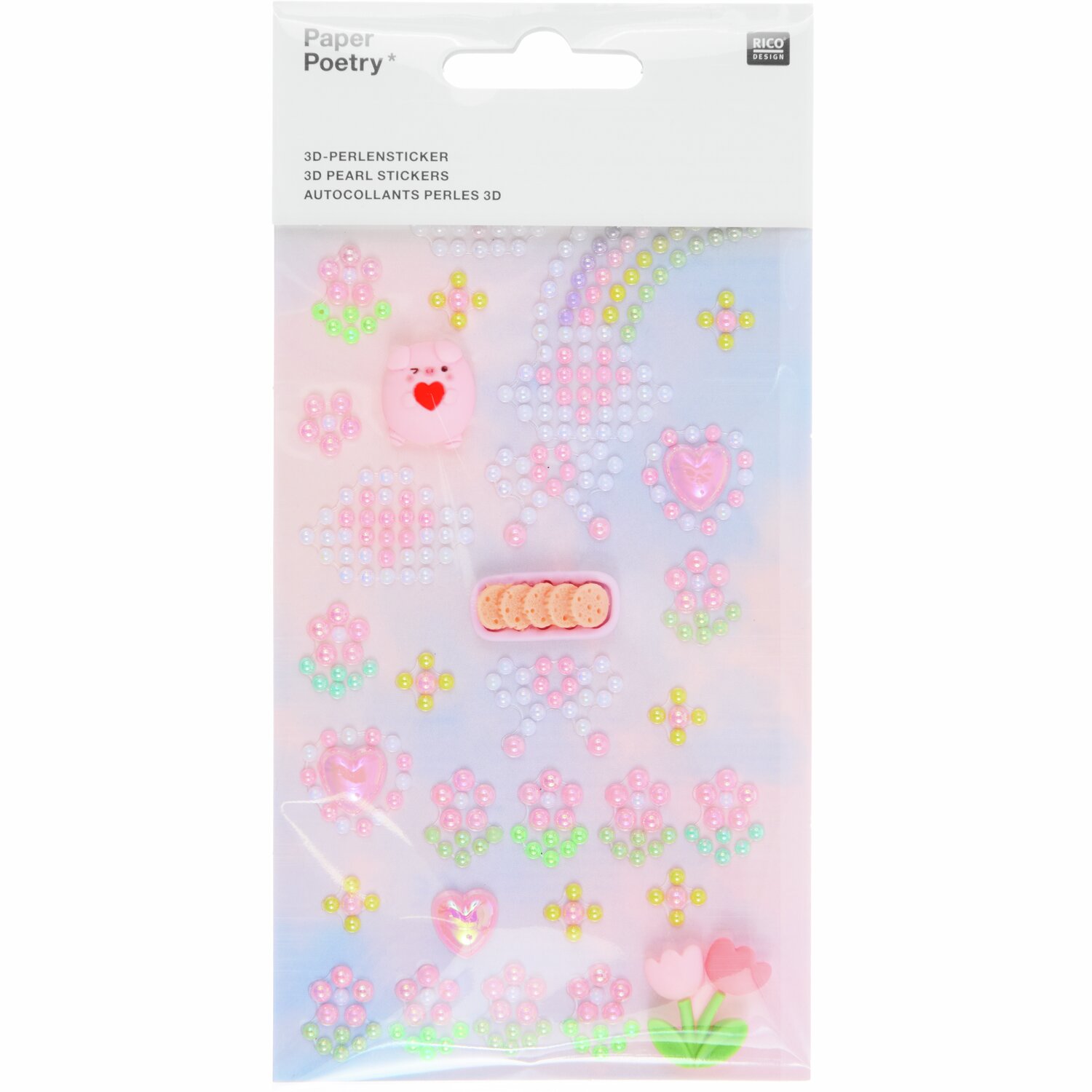 Paper Poetry 3D-Sticker Perlen Rosa von Rico Design