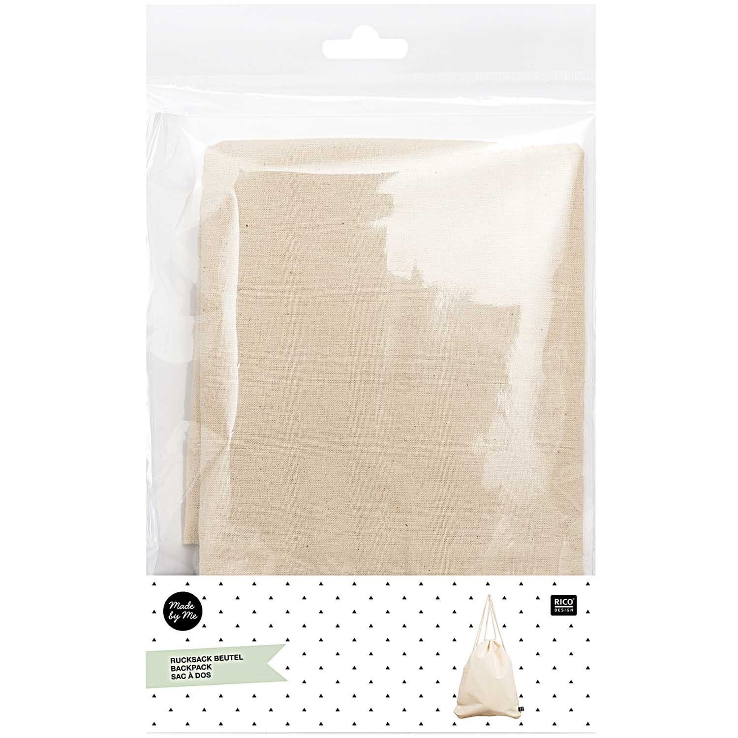 Rucksackbeutel  35x42,5cm Farbe Natur von Rico Design