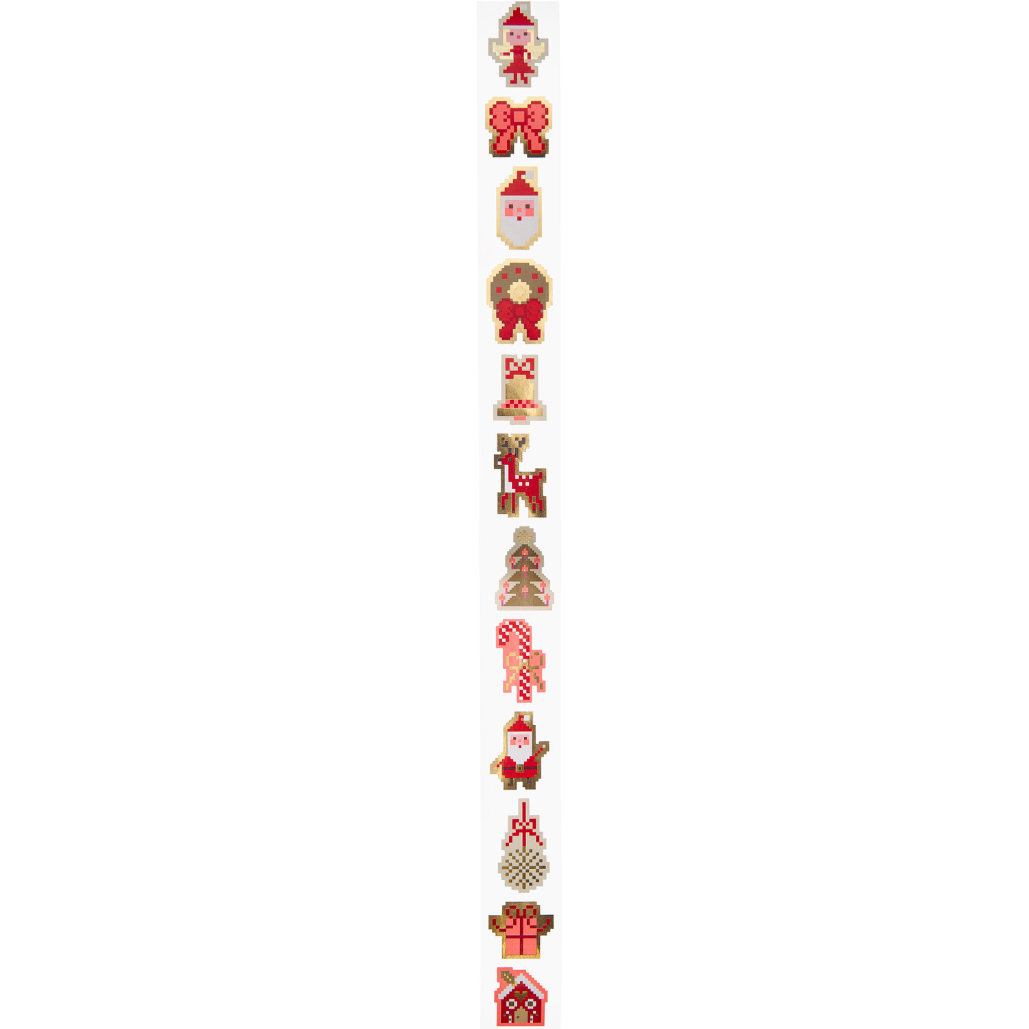 Paper Poetry Mini-Sticker Weihnachtsfiguren Pixel von Rico Design zeigen bunte Weihnachtsmotive wie Rentiere und Schneemänner in Pixeloptik.