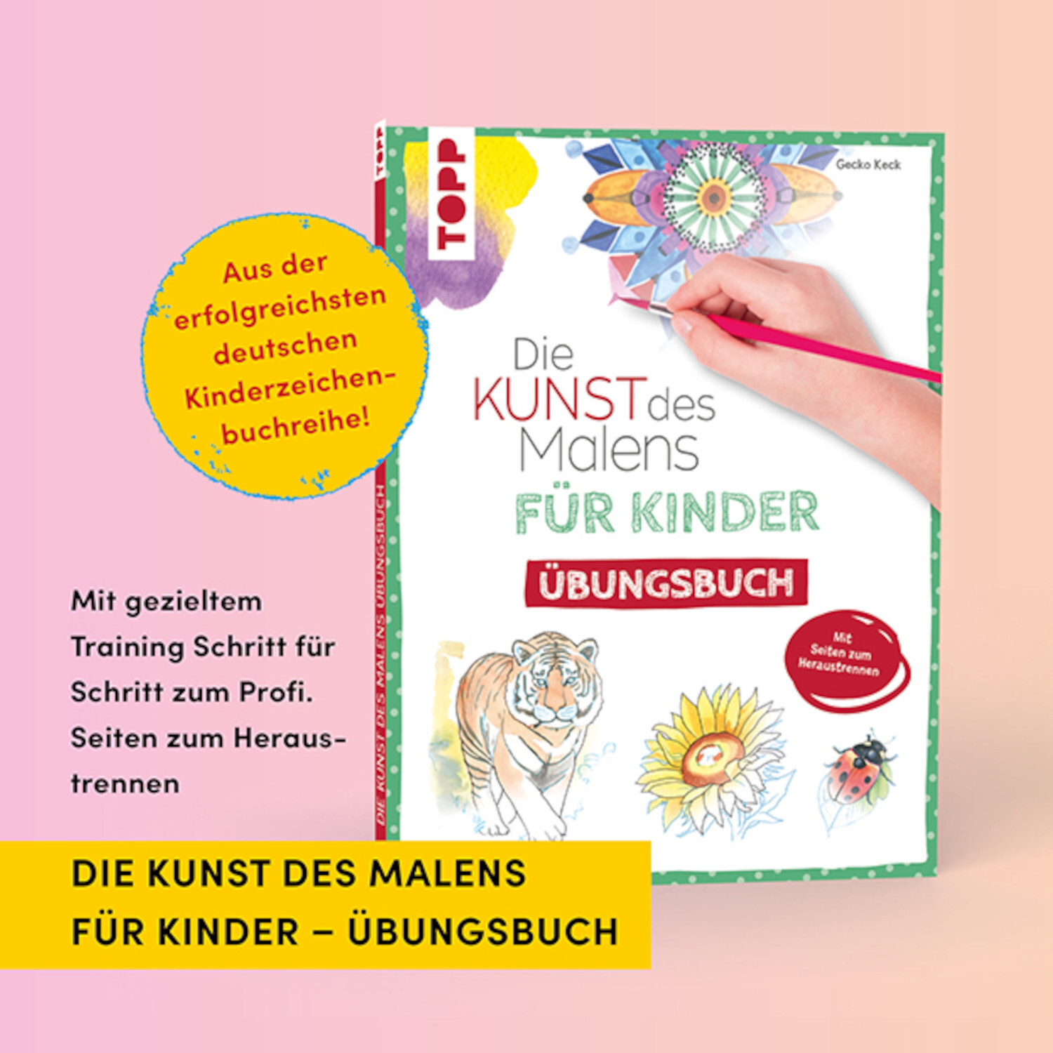 Kunst des Malens Kinder Übungsbuch von frechverlag