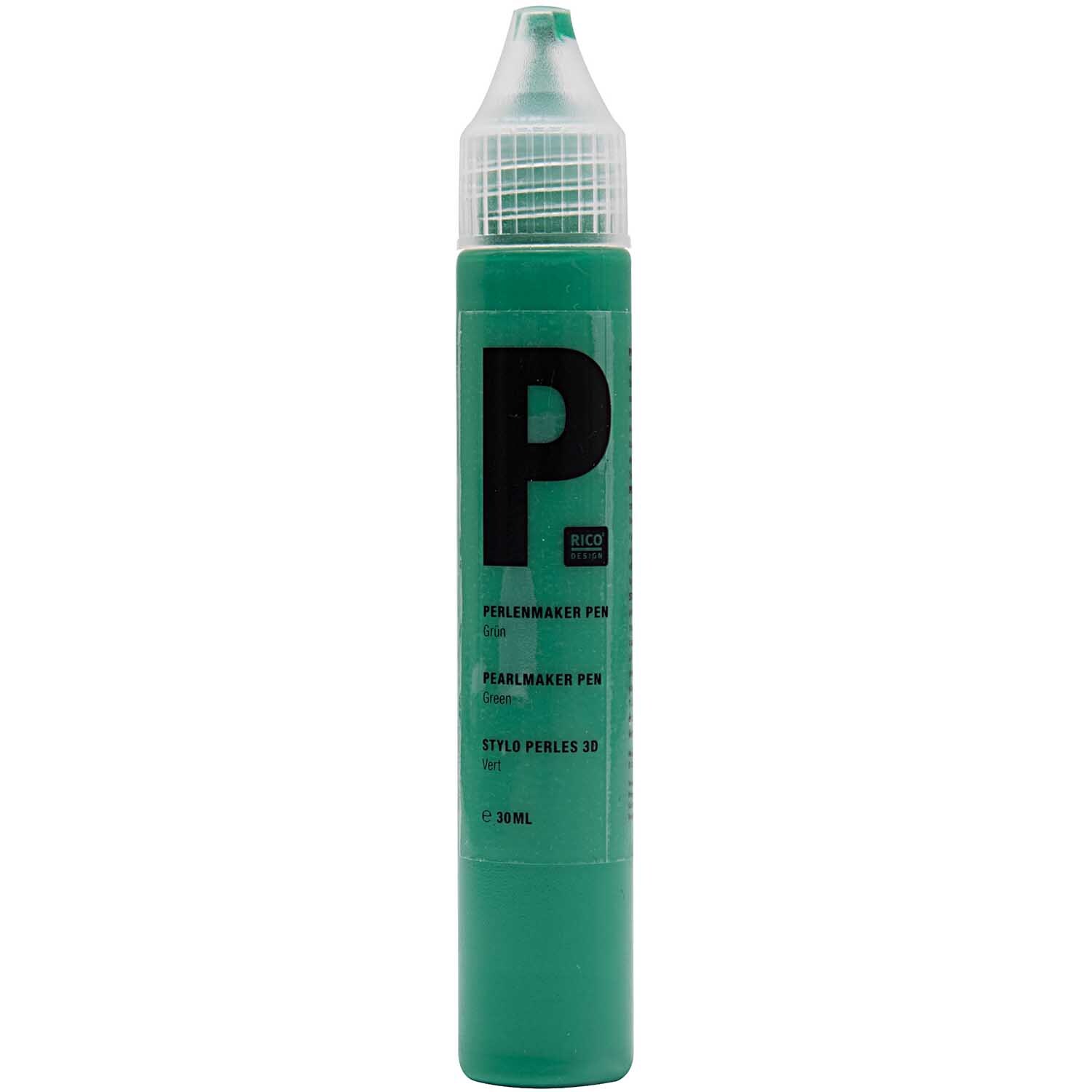 Perlenmaker Pen von Rico Design in Grün, 30ml. Ideal für kreative Perlenverzierungen.