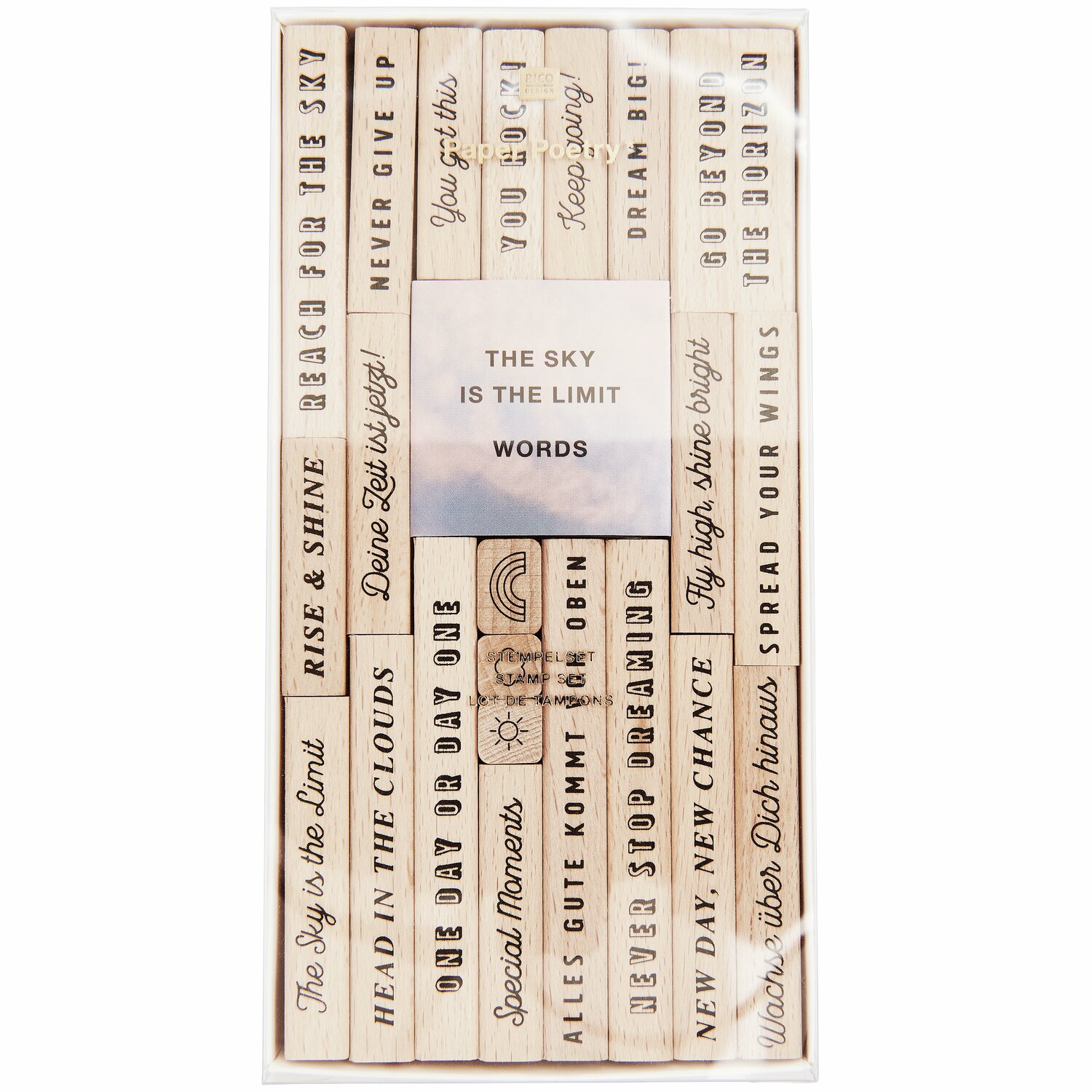 Paper Poetry Stempelset Typo  23-teilig von Rico Design