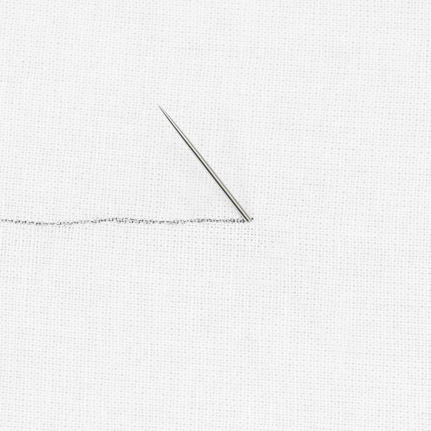 Schritt 1 in der Stickanleitung für einen Stielstich