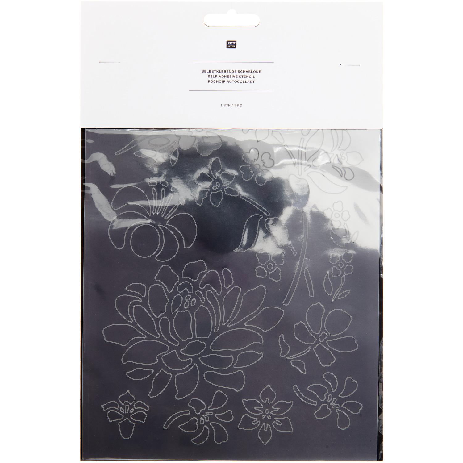 Schablone Blume 18,5x24,5cm selbstklebend von Rico Design
