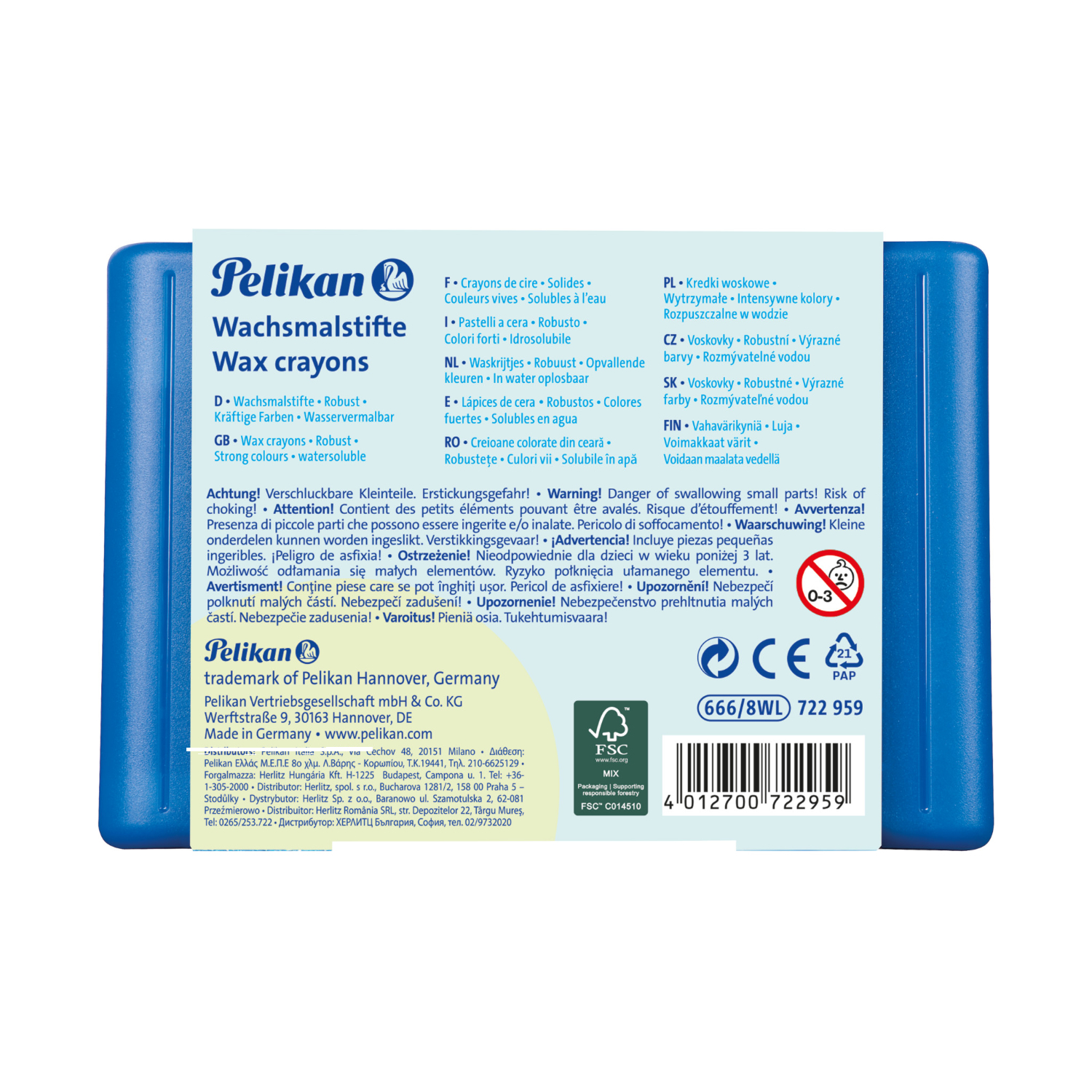 Wachsmaler rund mit blauem Etui von Pelikan Vertriebsgesellschaft