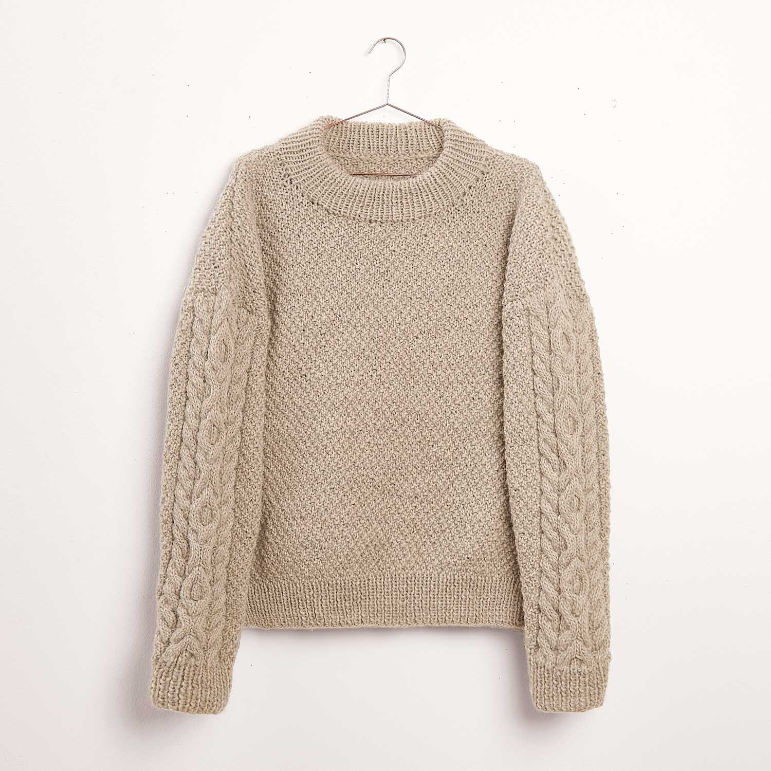 Strickanleitung Pullover aus Essentials Organic Wool aran von idee. Creativmarkt 