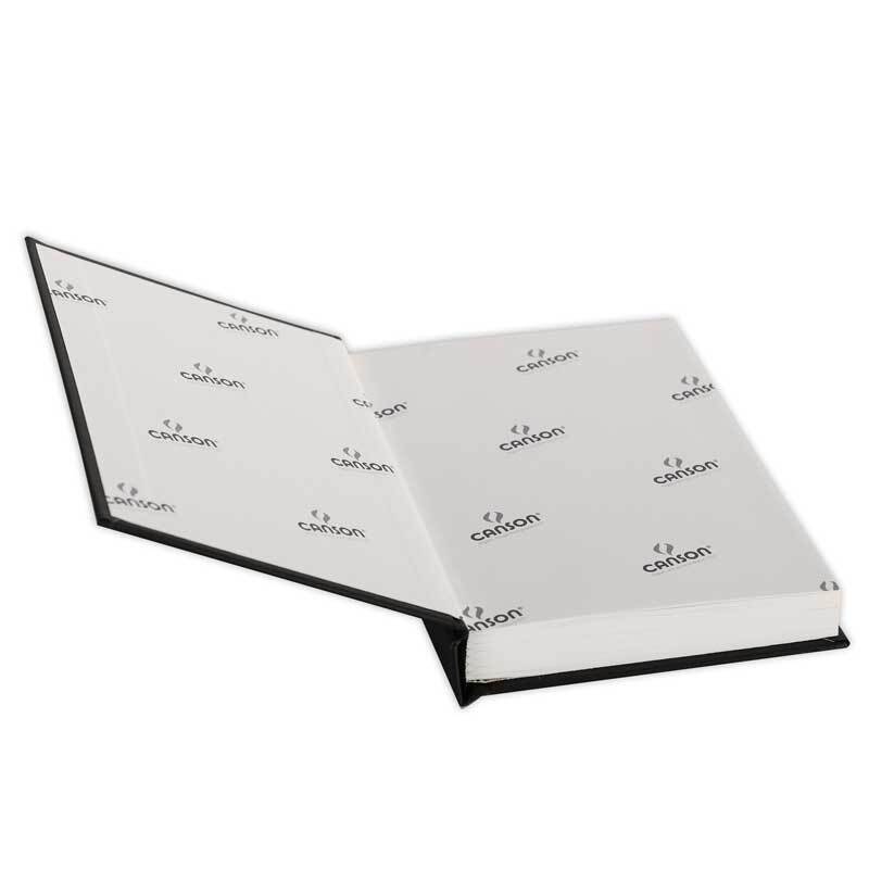 Art Book One Skizzenbuch mit 98 Blatt, geöffnet, zeigt das Canson-Logo auf den Seiten. Ideal für Künstler.
