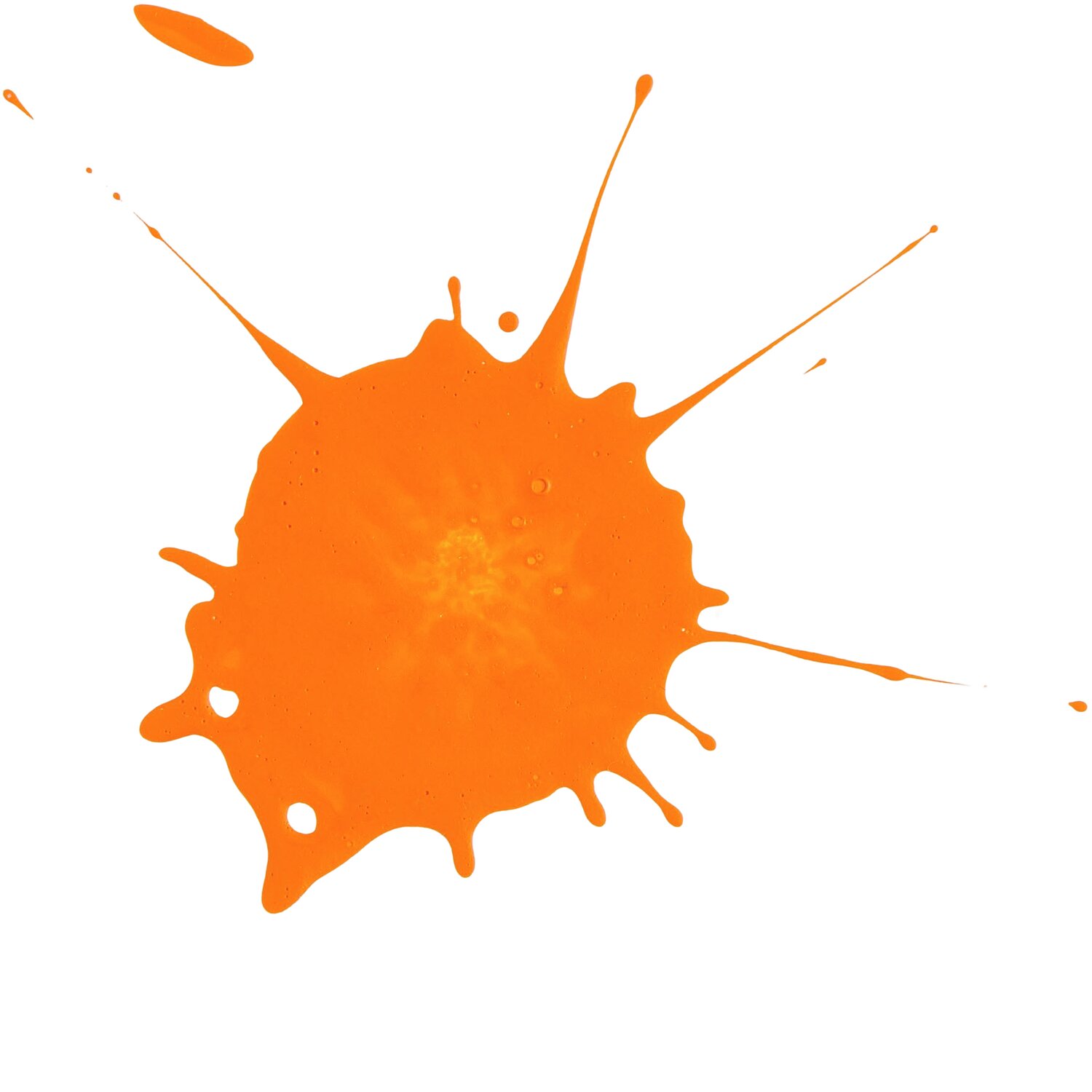 Squeeze Acrylic Marker 60ml: Neonorange Farbspritzer auf weißem Hintergrund, ideal für kreative Projekte.