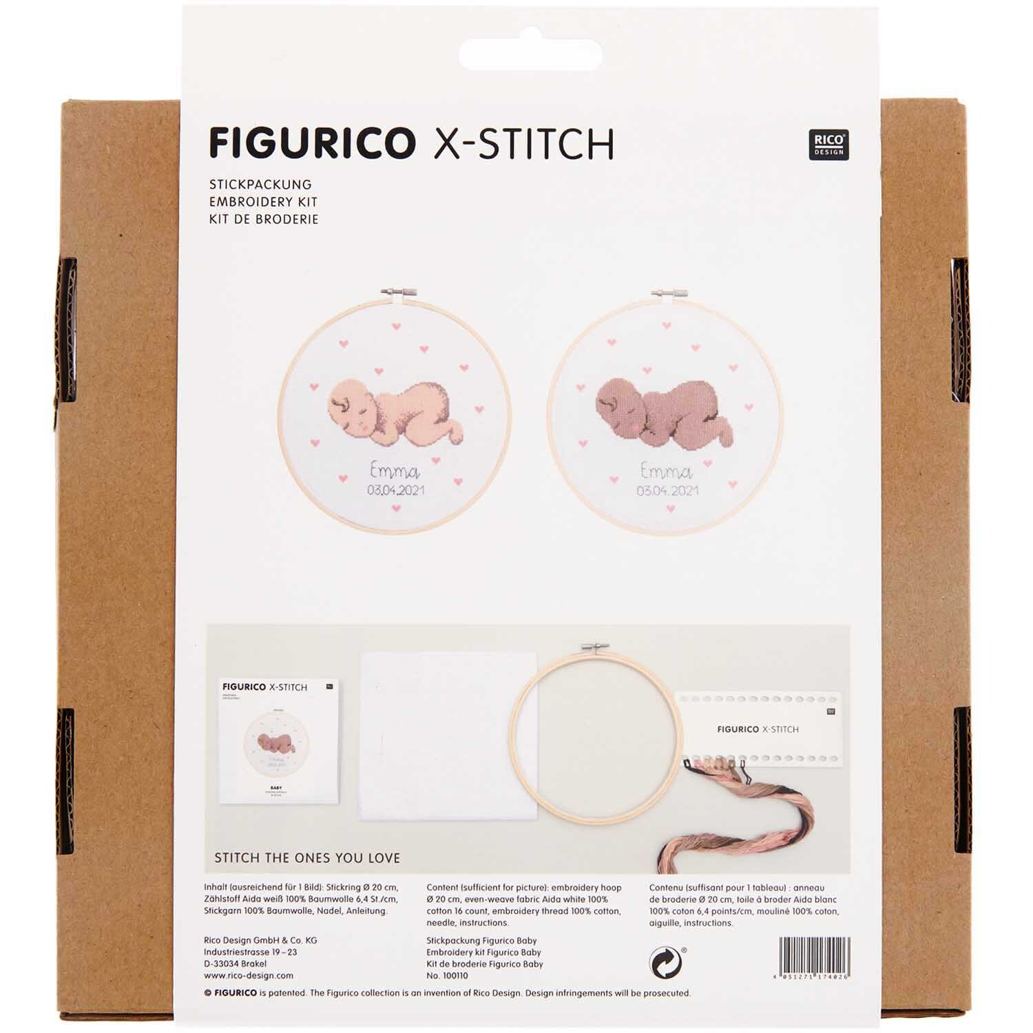 Figurico Stickpackung Baby 20cm von Rico Design