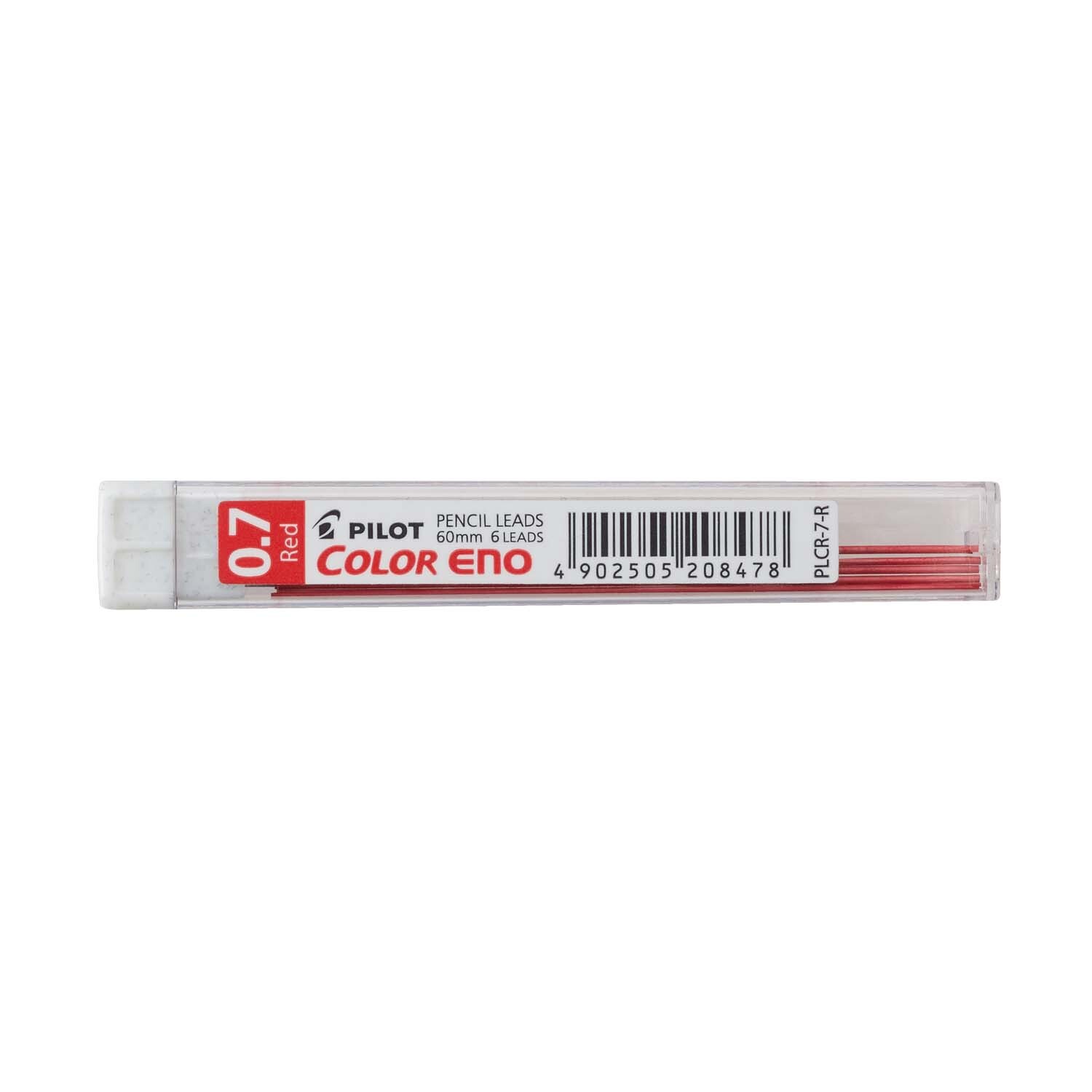 Color Eno Mine für Druckbuntstift 6 Stück, rote Minen von PILOT in transparenter Verpackung. Ideal für präzises Zeichnen.