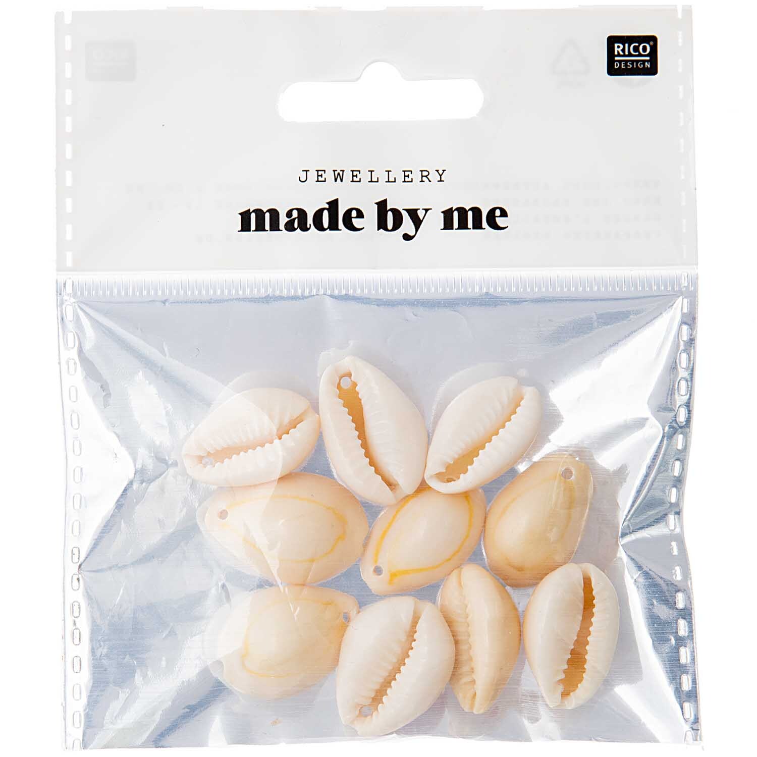 Muscheln mit Bohrung natur 10 Stück von Rico Design