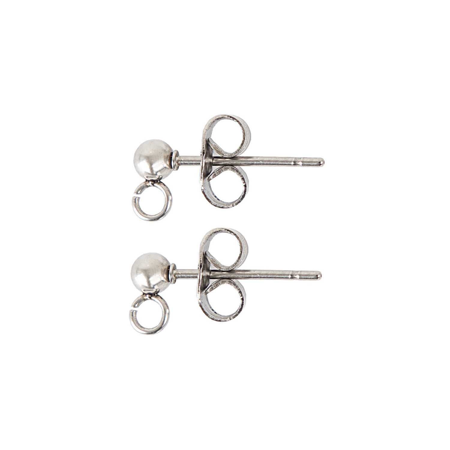 Ohrstecker Edelstahl 15mm 2 Stück von Rico Design in elegantem Silber, ideal für stilvolle Akzente.