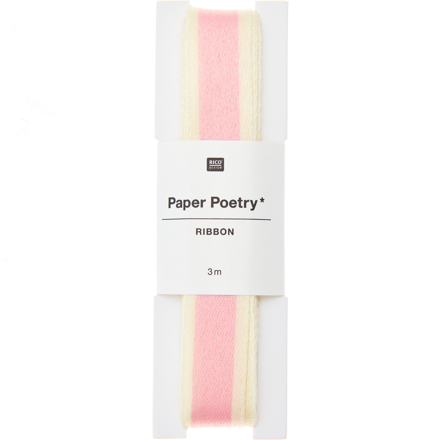 Paper Poetry Webband Duo Streifen Gelb/ Pink 16mmx3m von Rico Design