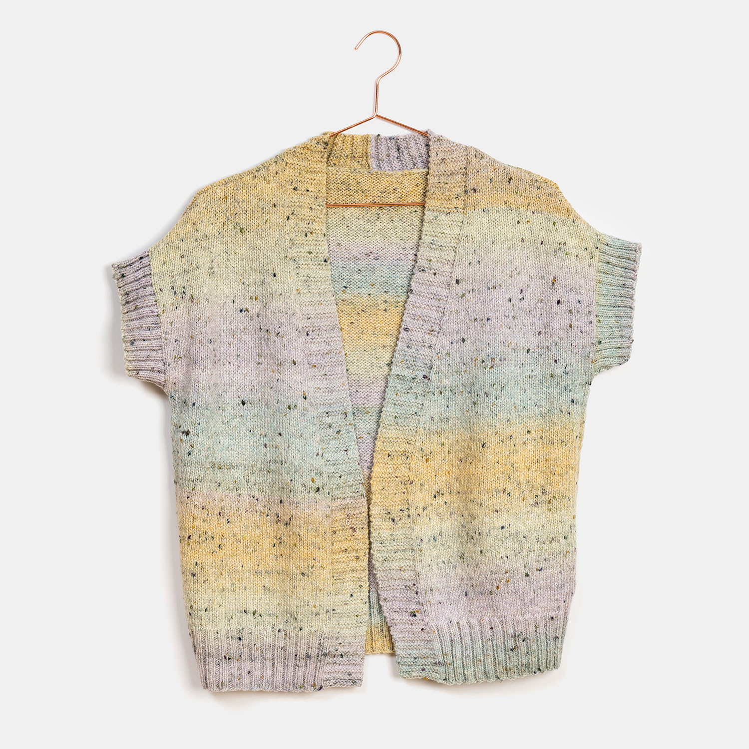 Strickanleitung Weste aus Fashion Cotton Light & Long Tweed dk von idee. Creativmarkt