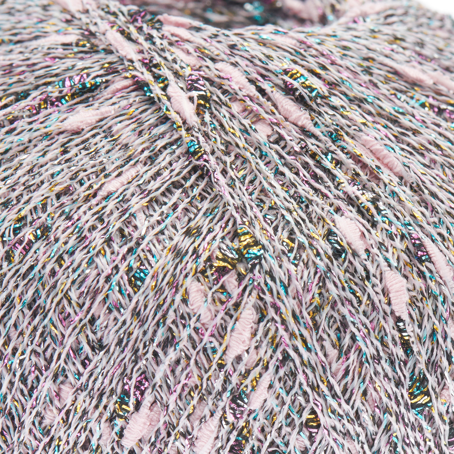 Creative Make It Tweed Glitz: Rosa Garn von Rico Design mit bunten Glitzereffekten, 50g 525m. Ideal für kreative Strickprojekte.