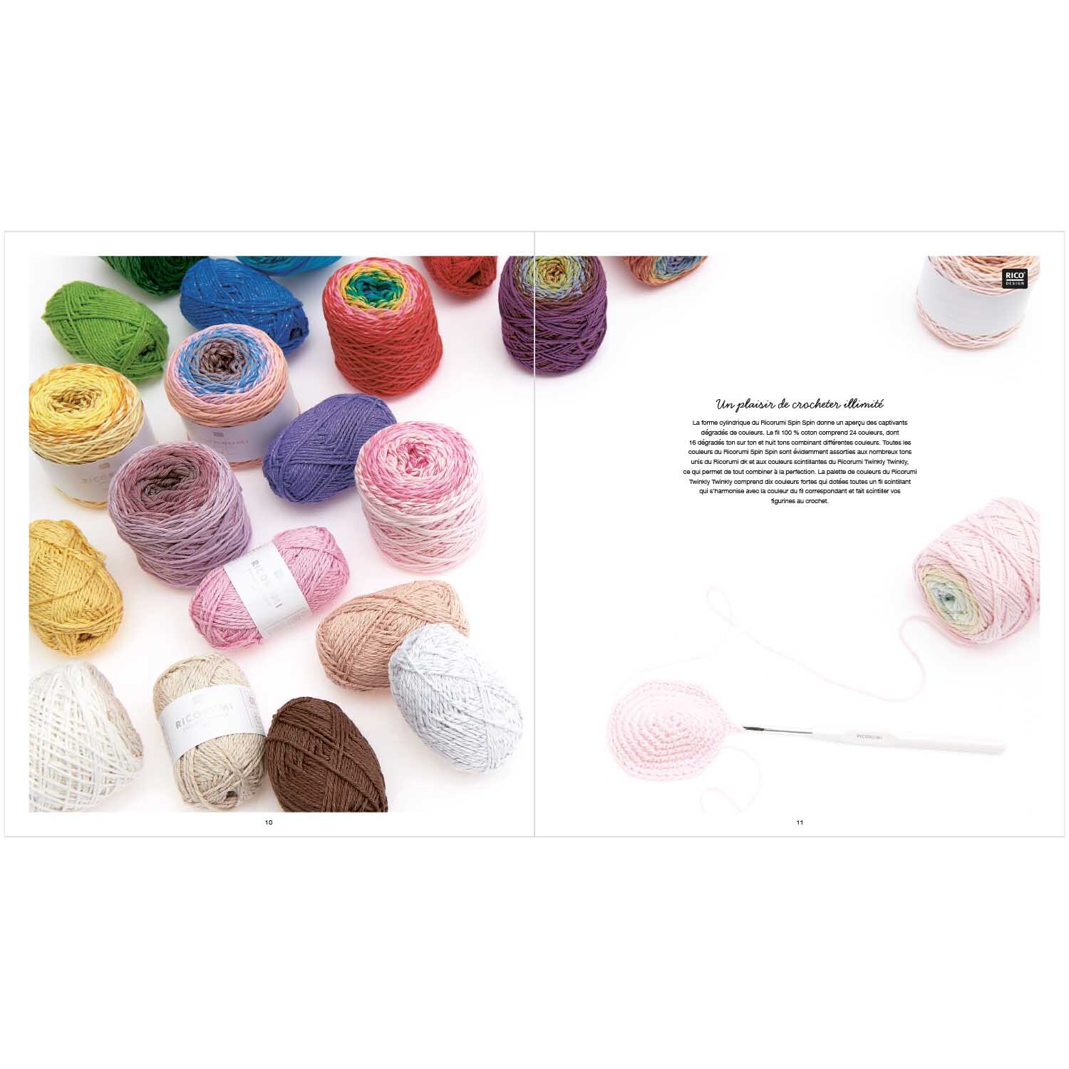 Ricorumi Element Heads französisch: Bunte Garnknäuel von Rico Design, ideal zum Häkeln und Stricken.