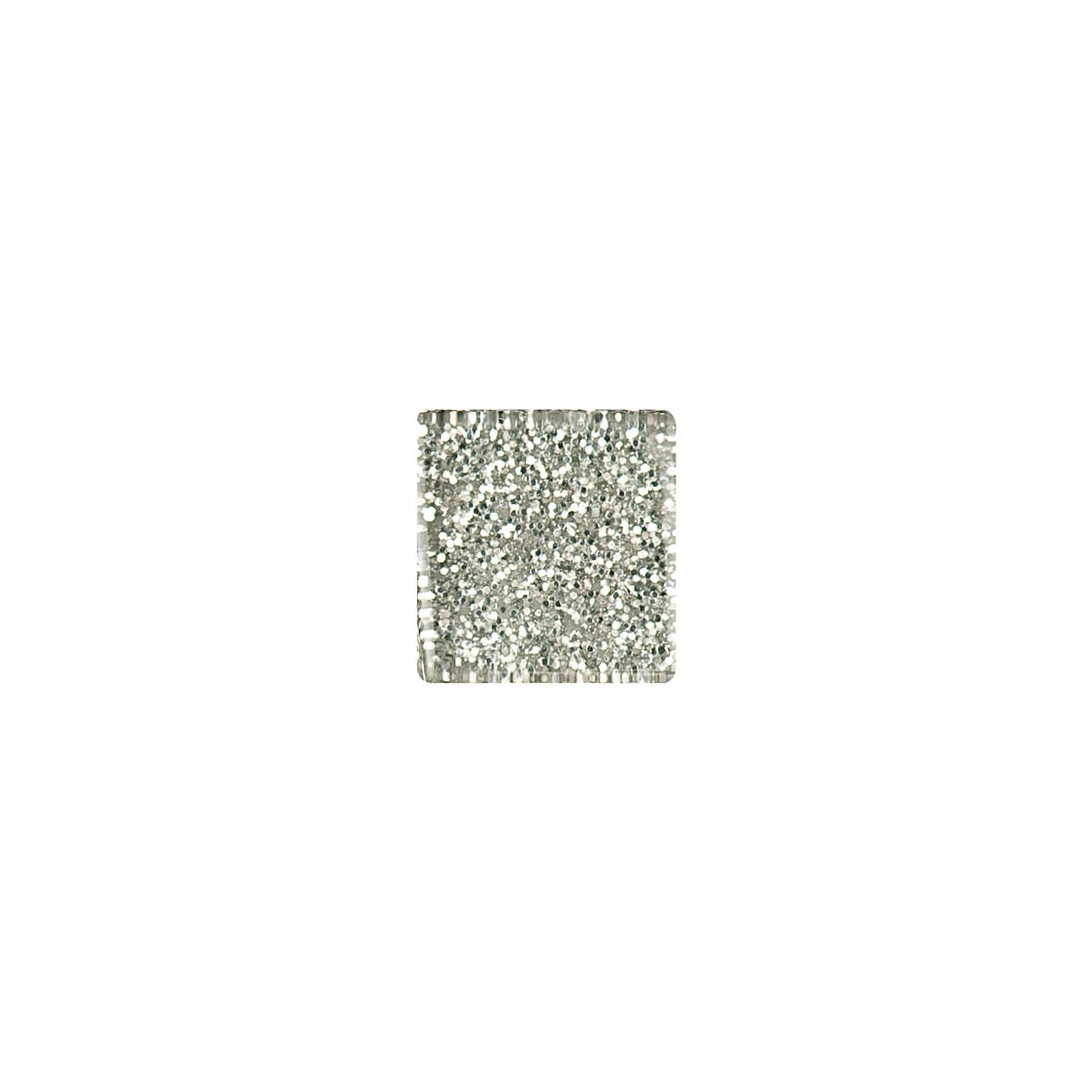Soft-Glas Mosaiksteine Glitter 185g von Rico Design in Silber, ideal für kreative Bastelprojekte.
