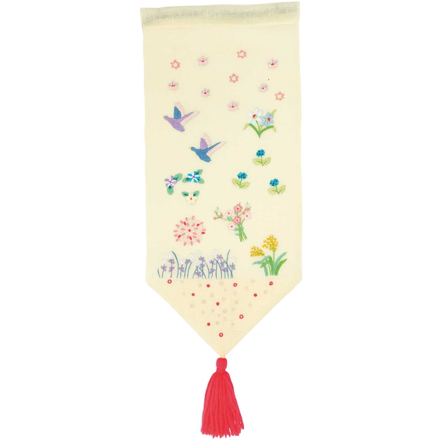 Stickpackung Behang Vögel 20x43cm von Rico Design