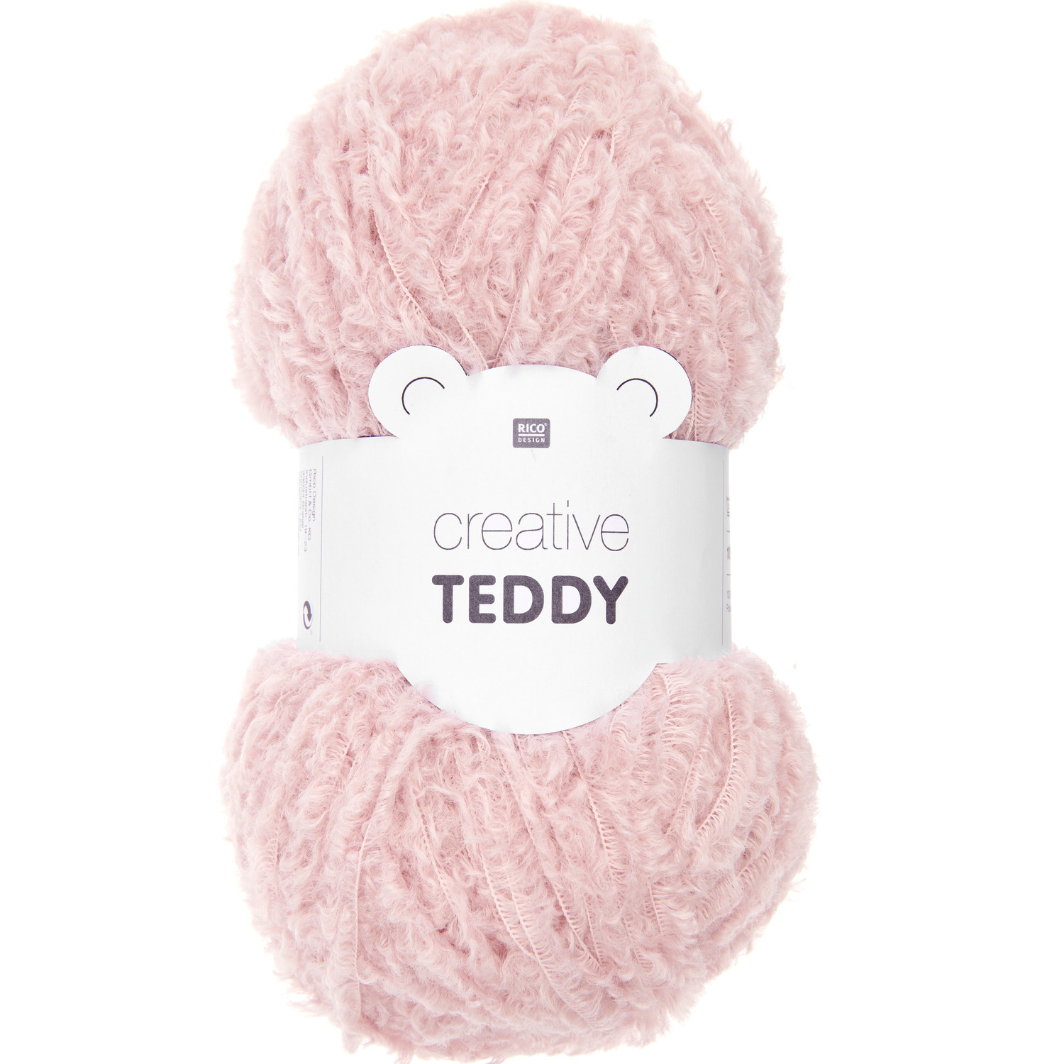 Creative Teddy Strickset in Rosa, weiches Garn von Rico Design, ideal für Baby- und Kinderprojekte.