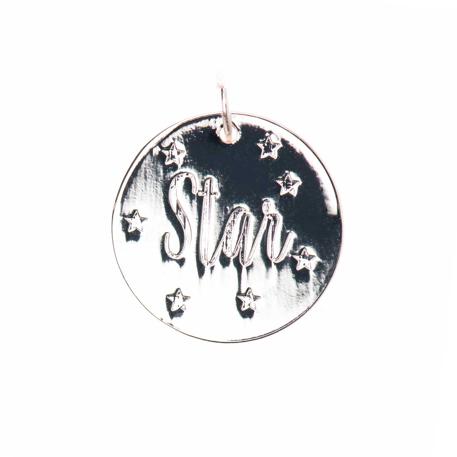 Mix it Up - Jewellery Anhänger mit Sternmotiv und Schriftzug "Star", aus Silber von Rico Design.
