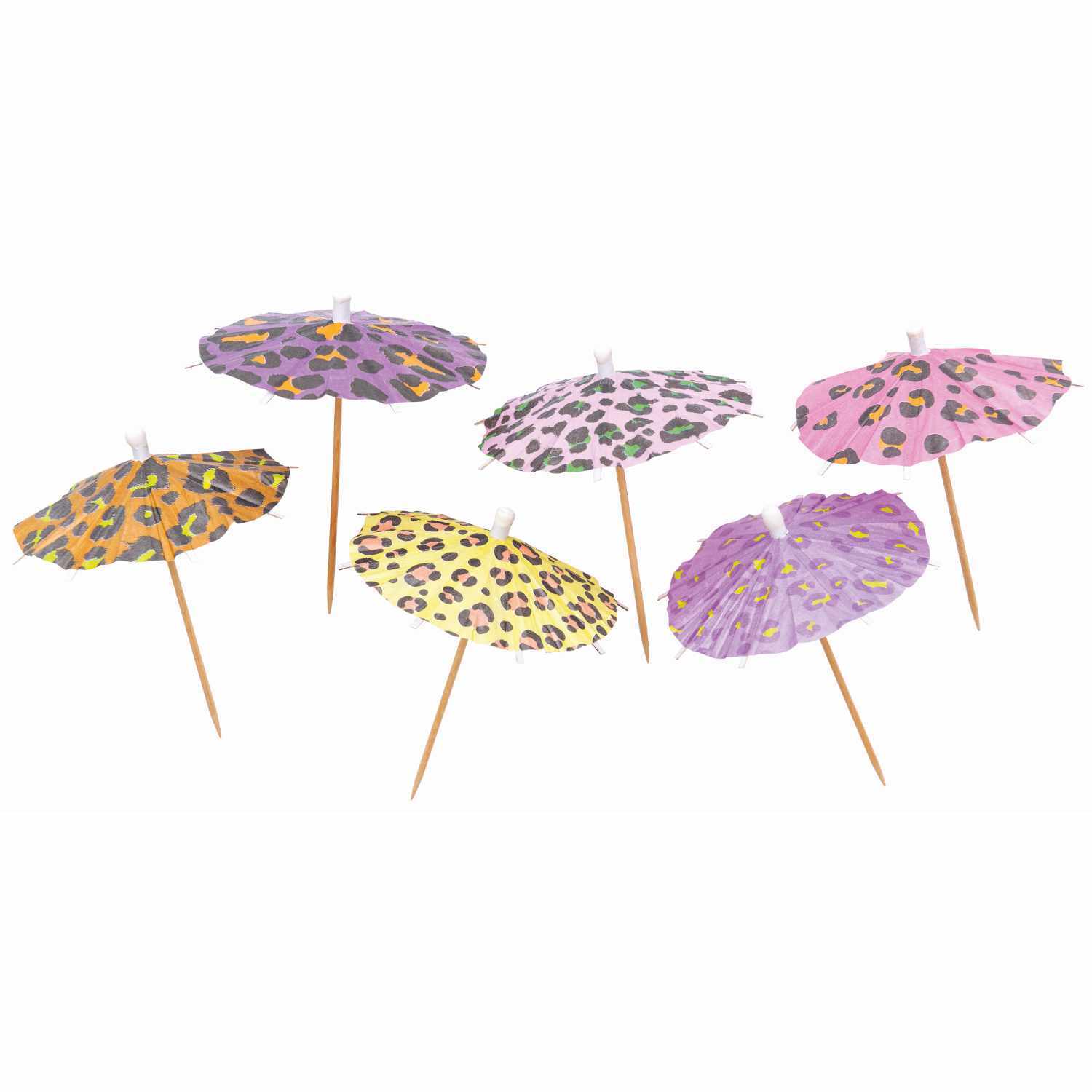 Picker Schirmchen Acid Leo 8,3cm 12 Stück von Rico Design