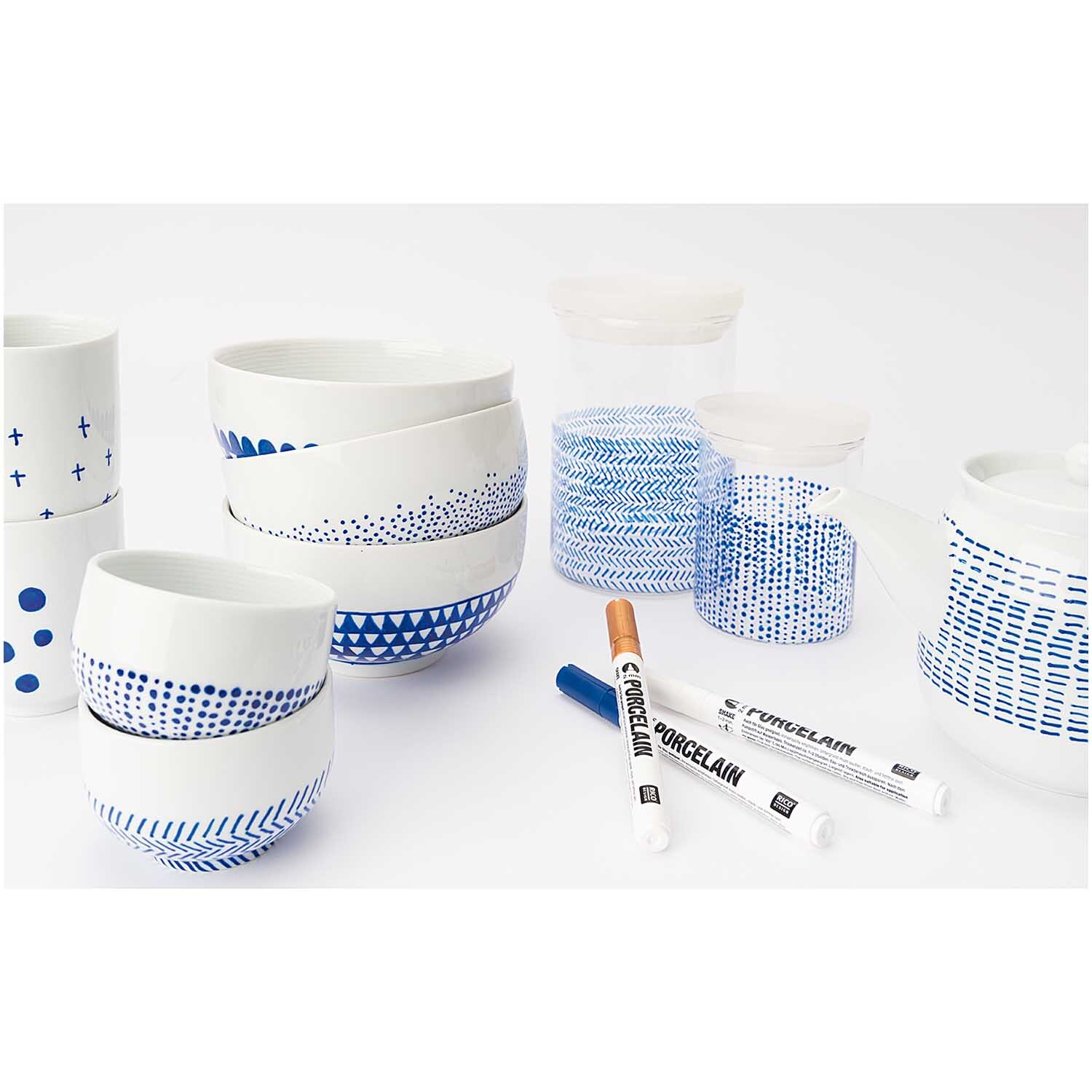 Porzellanmalstifte Fashion 6er Set von Rico Design