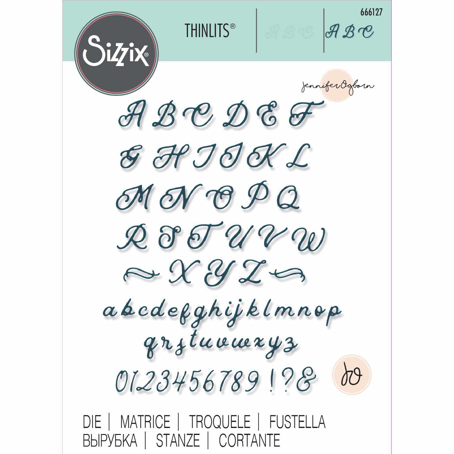 Thinlits Die Scripted Alphabet by Jennifer Ogborn von idee. Creativmarkt