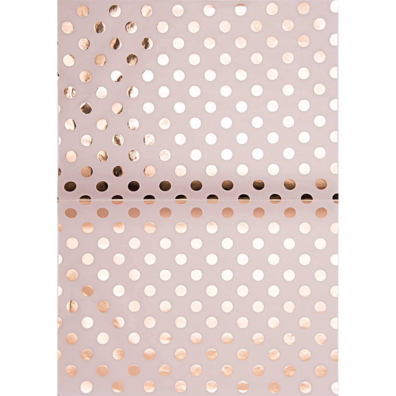 Paper Patch Papier Punkte rosa 30x42cm Hot Foil mit glänzenden Punkten auf rosa Hintergrund. Ideal für kreative Bastelprojekte.