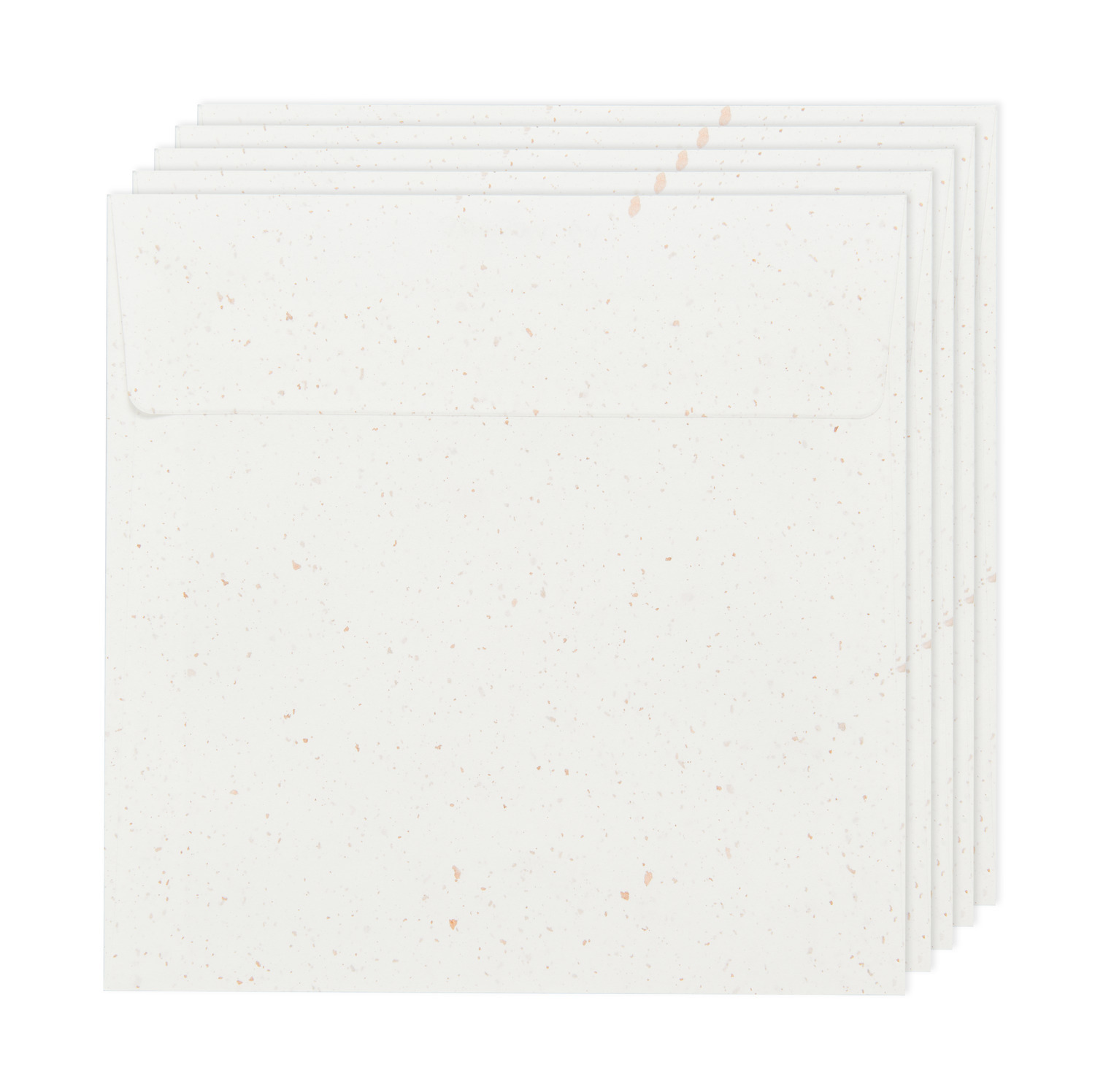 Paper Poetry Renew Umschläge Quadratisch, 5 Stück, offwhite-roségold, ideal für elegante Einladungen.