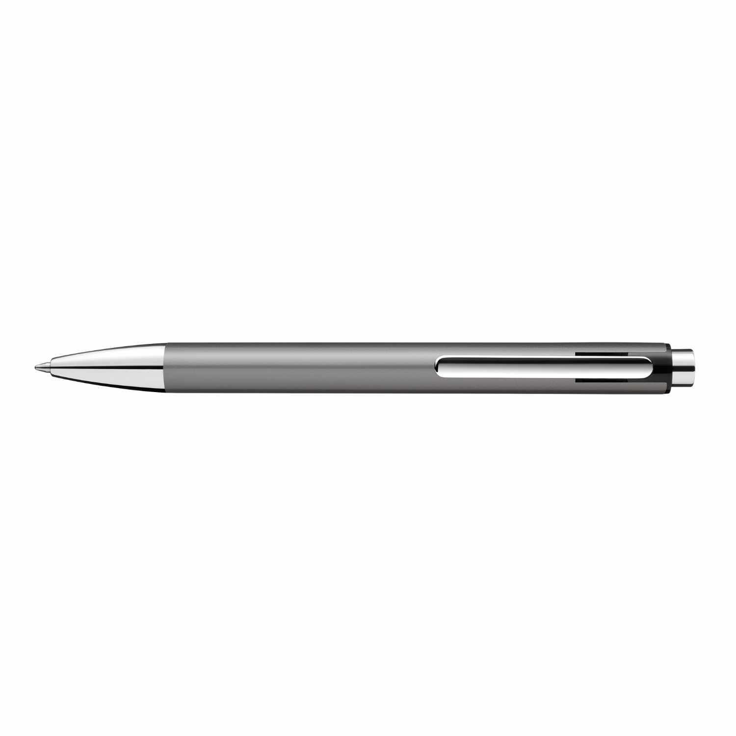 Kugelschreiber Snap Metallic K10 in elegantem Platin von Pelikan, schlankes Design mit Clip.