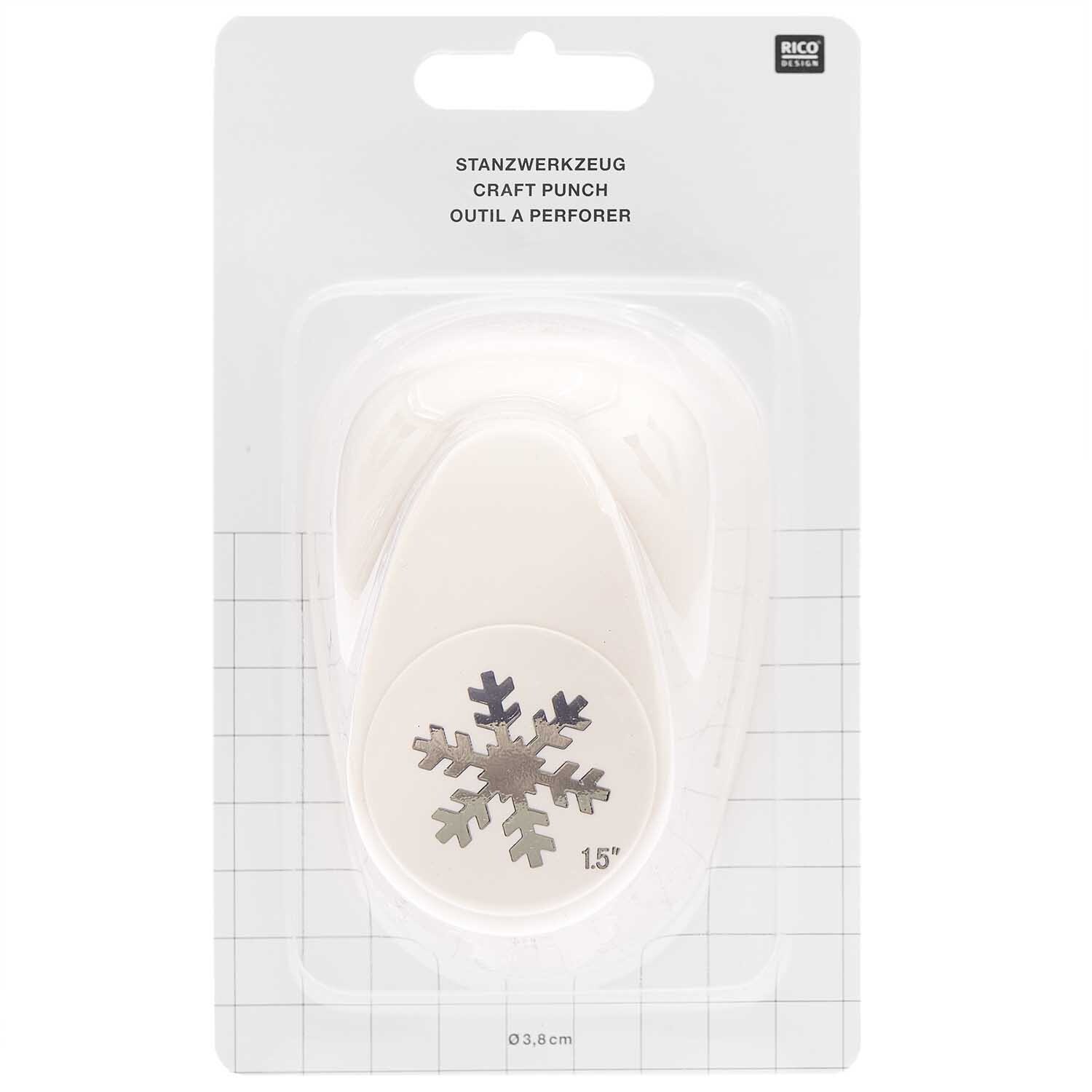 Paper Poetry Stanzer Eiskristall 3,8cm von Rico Design