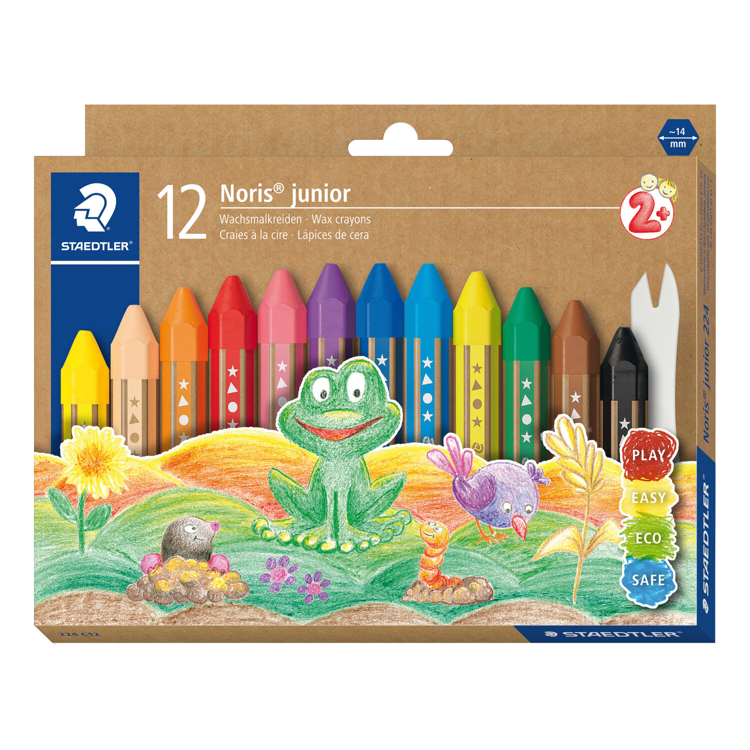 Noris Junior Wachsmalkreide Set 12 Stück von STAEDTLER