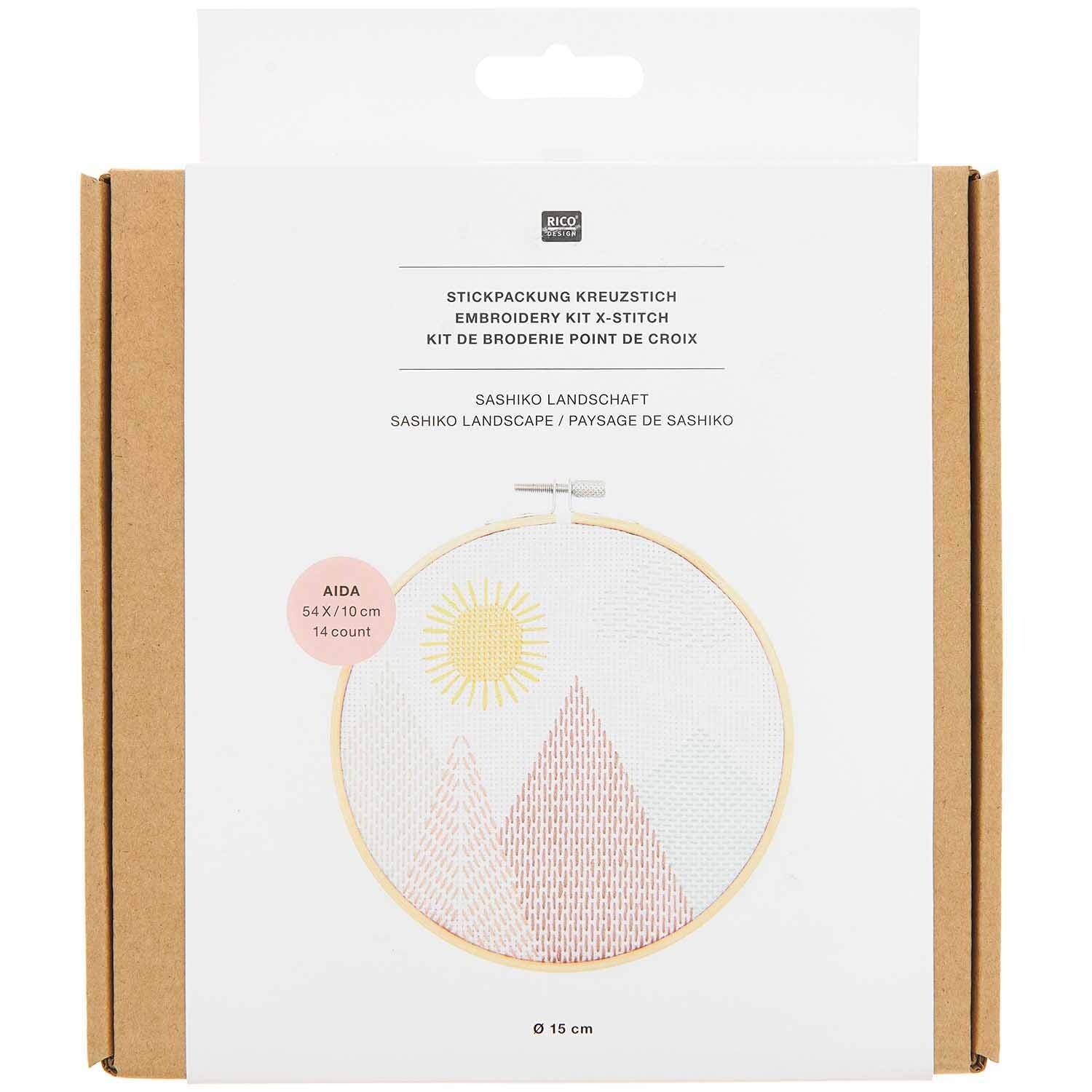 Stickpackung Sashiko Landschaft von Rico Design