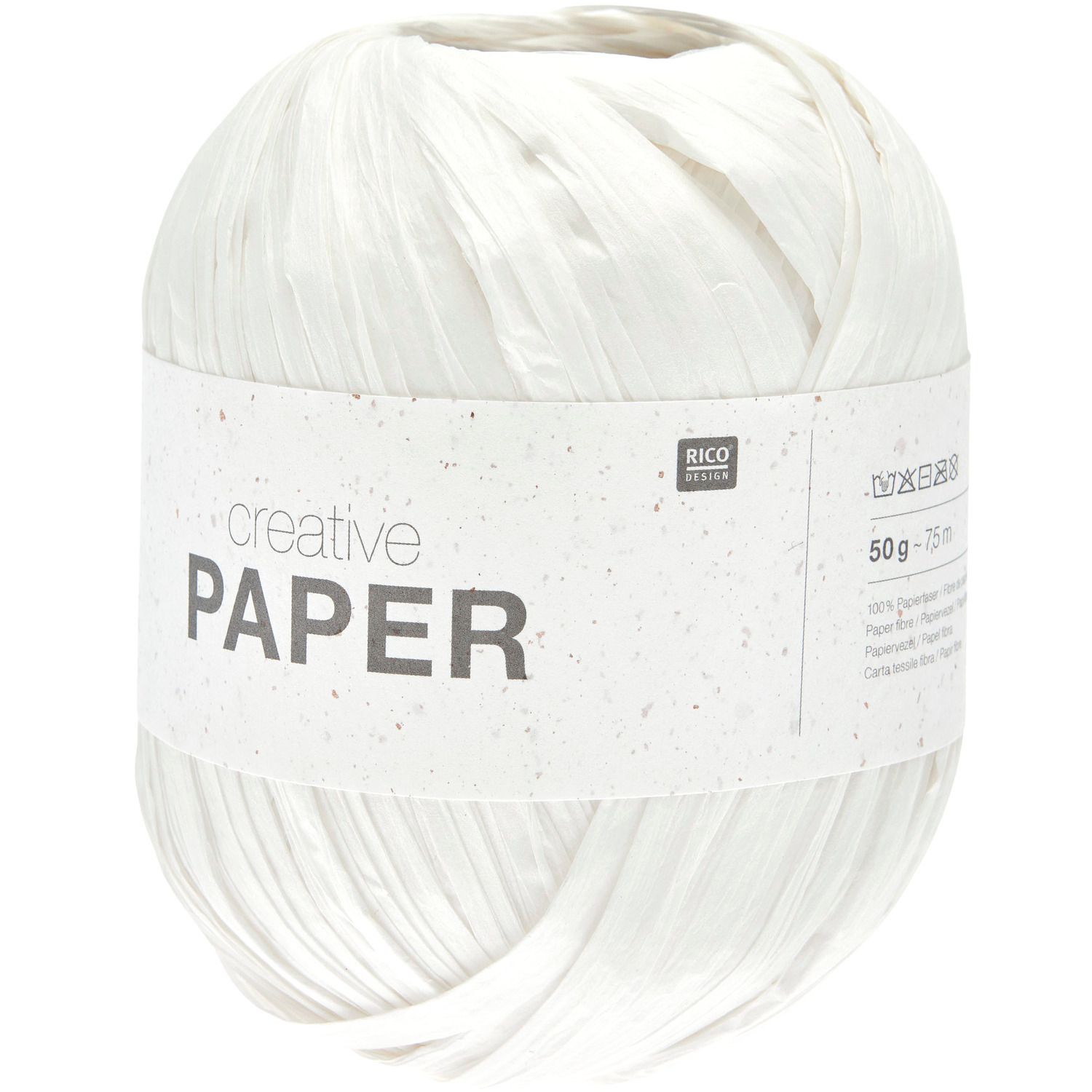 Creative Paper, 50g 75m, weiß. Hochwertiges Bastelpapier von Rico Design, ideal für kreative Projekte.