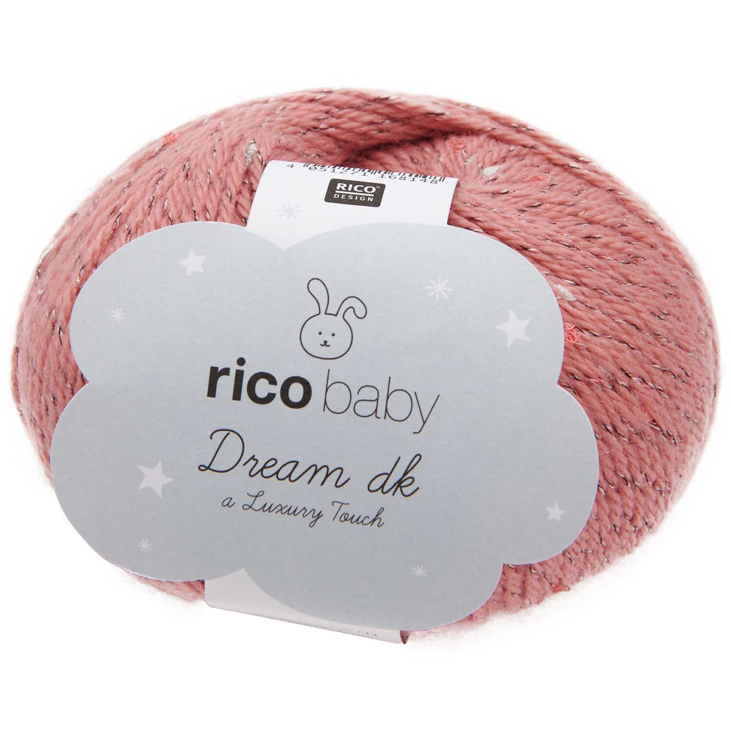 Rico Baby Dream Tweed dk - A Luxury Touch: Weiches Garn in Azalee von Rico Design, 50g Knäuel mit 145m Länge. Ideal für luxuriöse Strickprojekte.