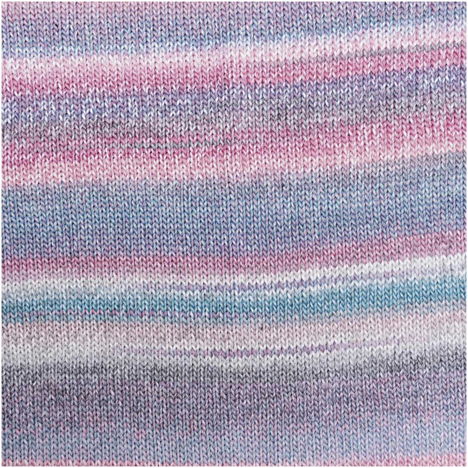 Creative Melange chunky: Strickmuster in Rosa-Blau von Rico Design, ideal für kreative Projekte.