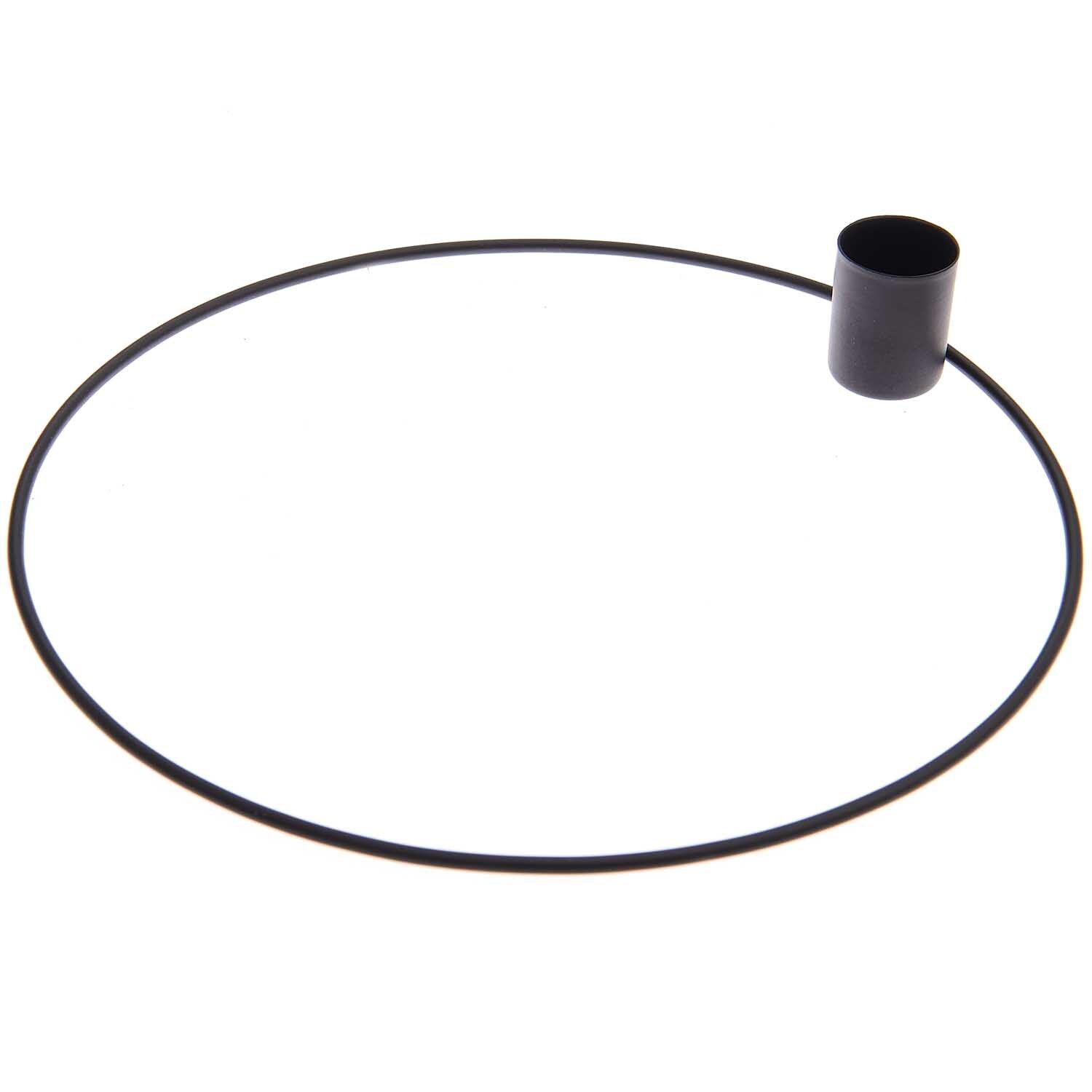 Metallring mit Kerzenhalter Ø 20cm von Rico Design in Schwarz Matt, ideal für stilvolle Dekorationen.