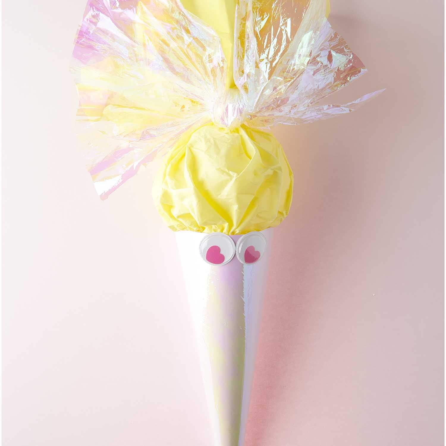 Paper Poetry Schultüte Rohling  35cm Farbe Weiß von Rico Design