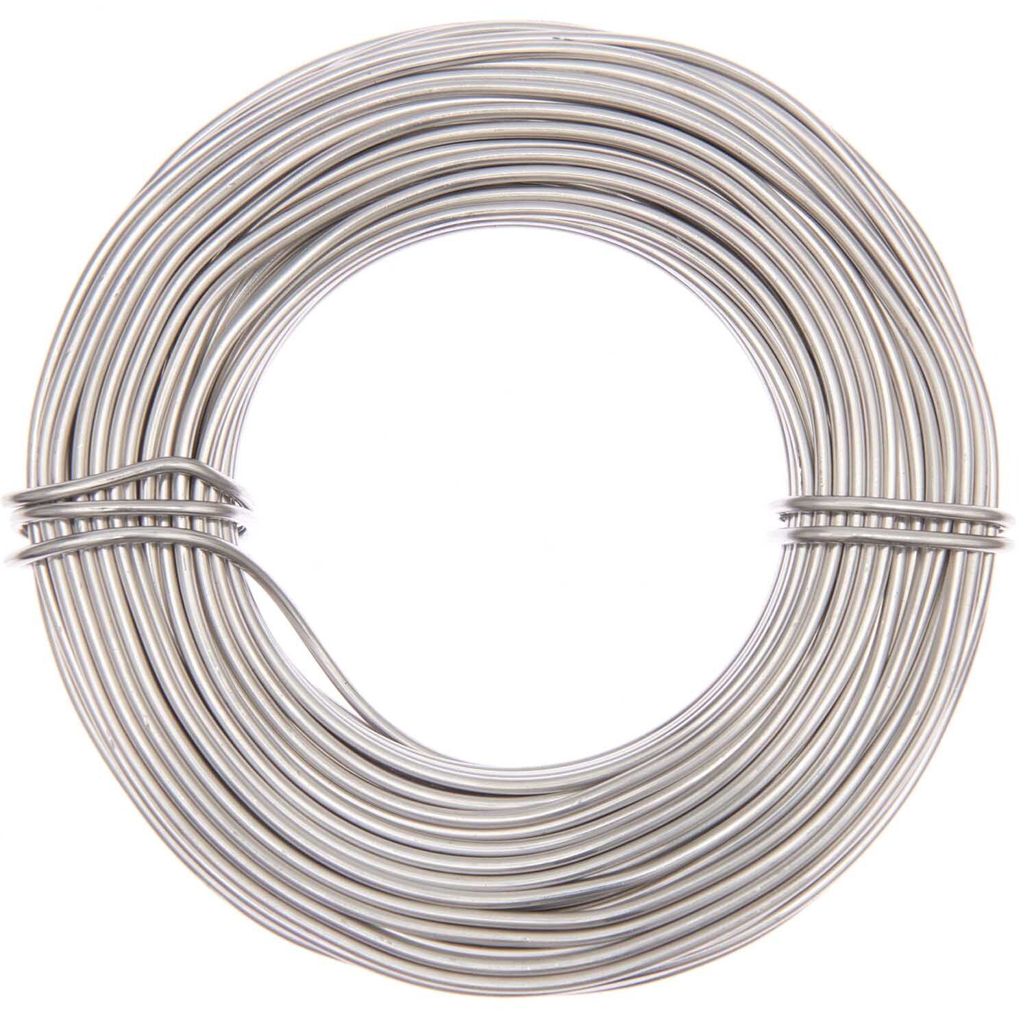 Aludraht 2mm 20m, silber, aufgerollt in einer kompakten Spule, ideal für kreative Projekte.
