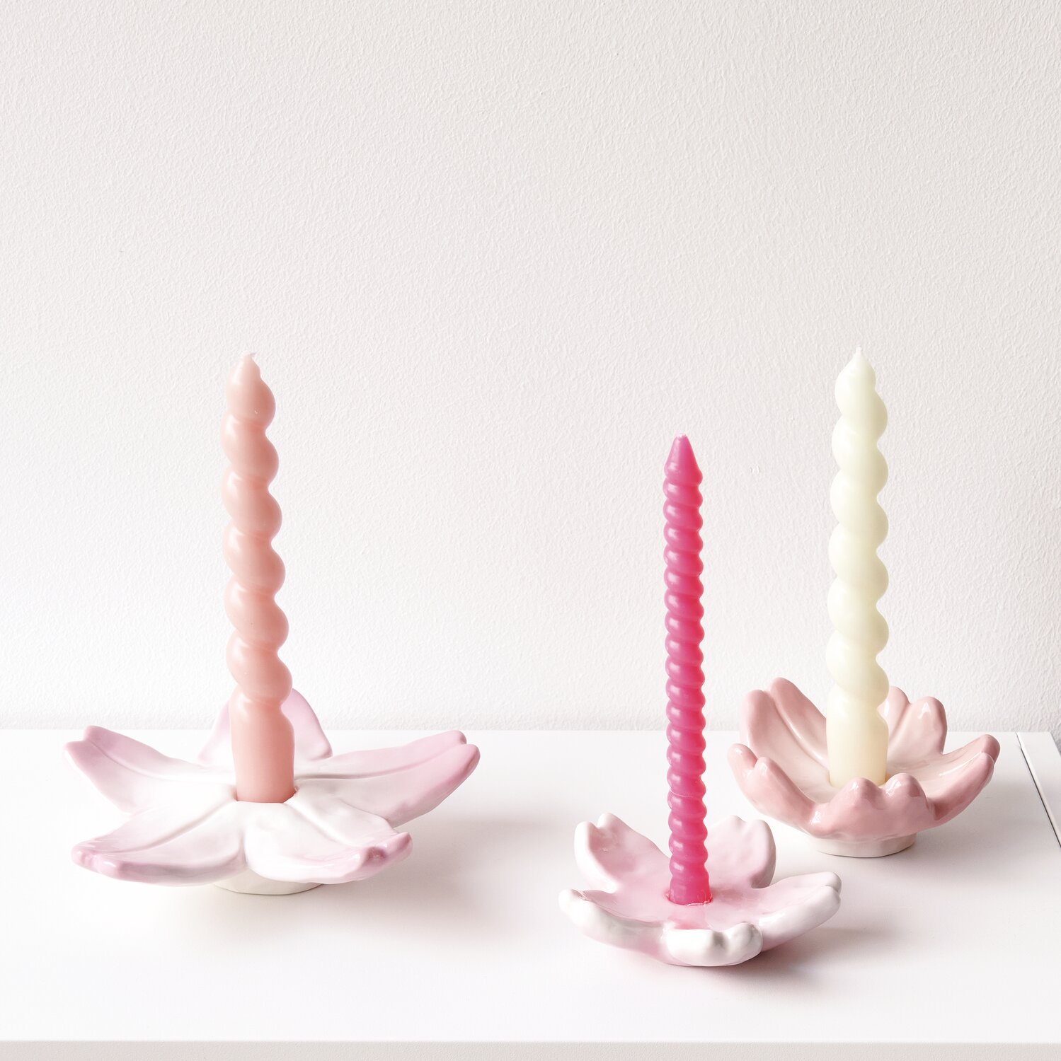 Porzellan Kerzenhalter Kirschblüte rosa 16x16x4,6cm von Rico Design