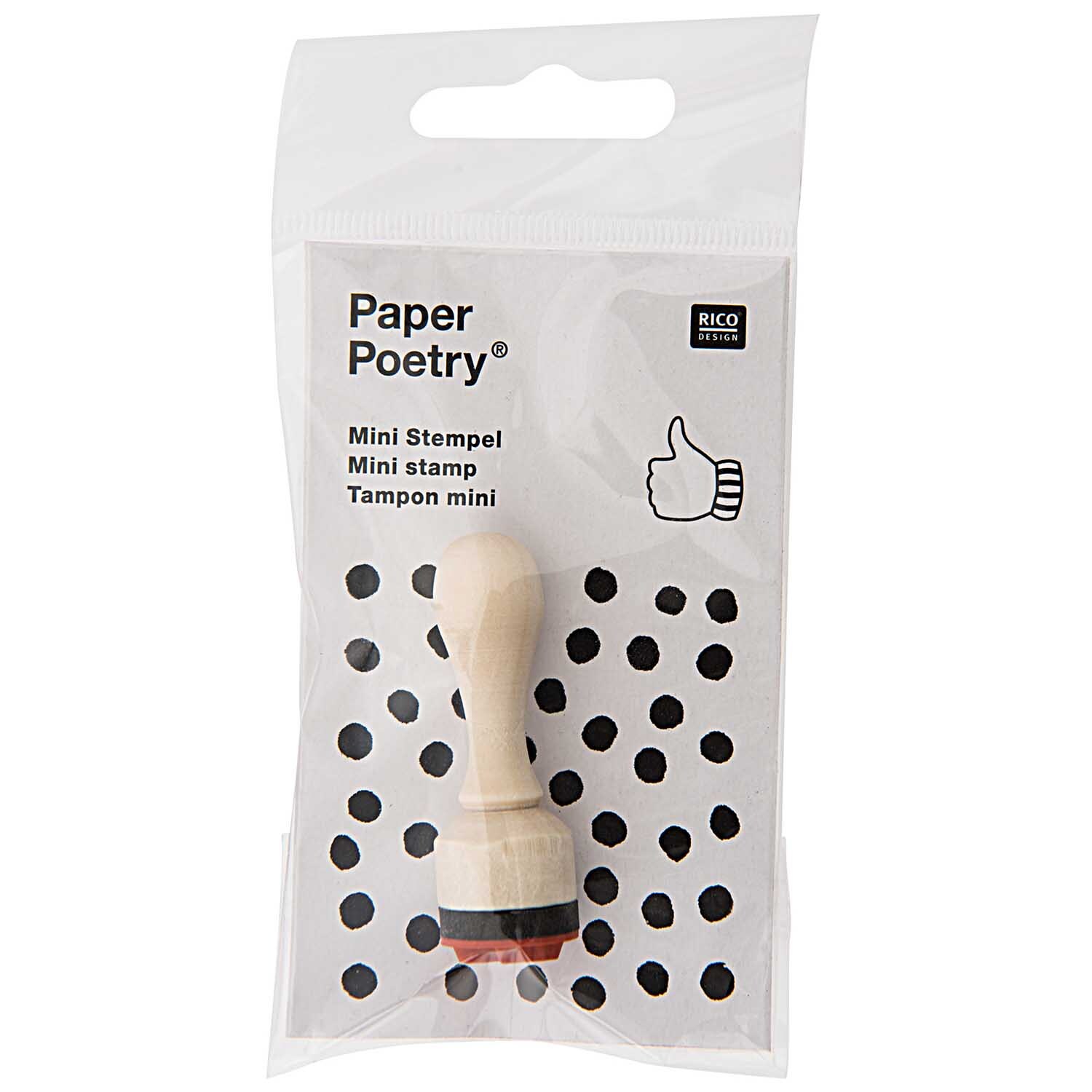 Paper Poetry Mini Stempel Gefällt mir Ø=1,5cm von Rico Design